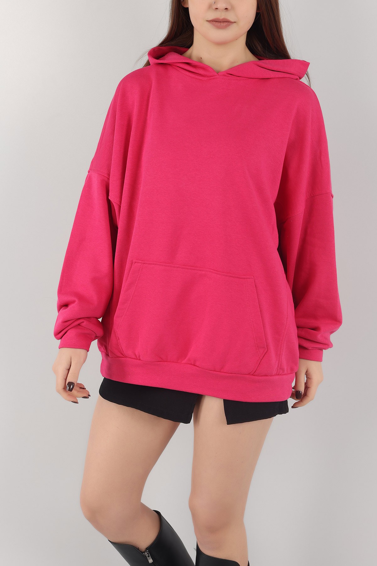 Fuşya Şardonsuz Üç İp Bayan Sweat 151522