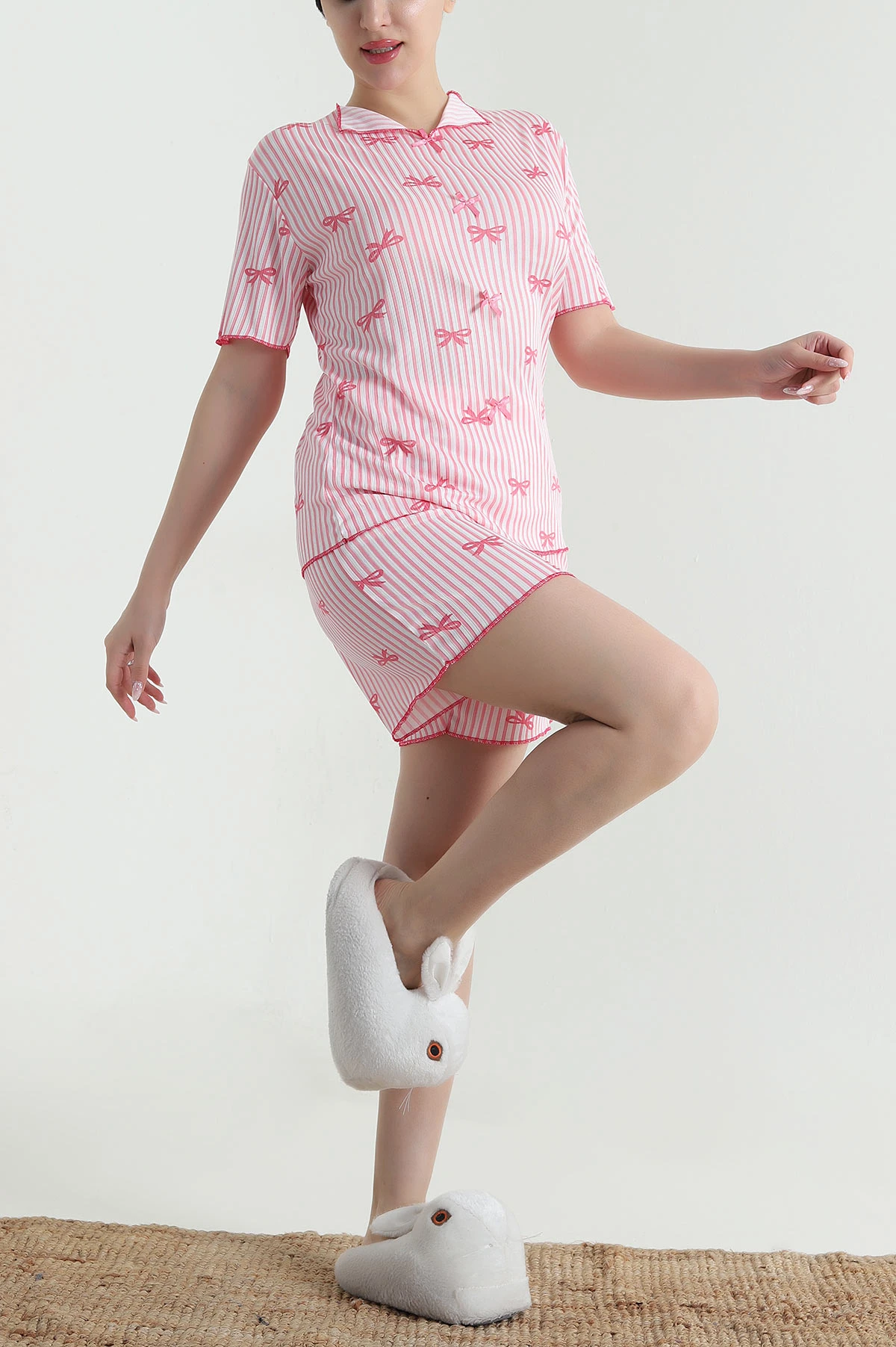 Fuşya Şortlu Kaşkorse Kadın Pijama Takımı 462232