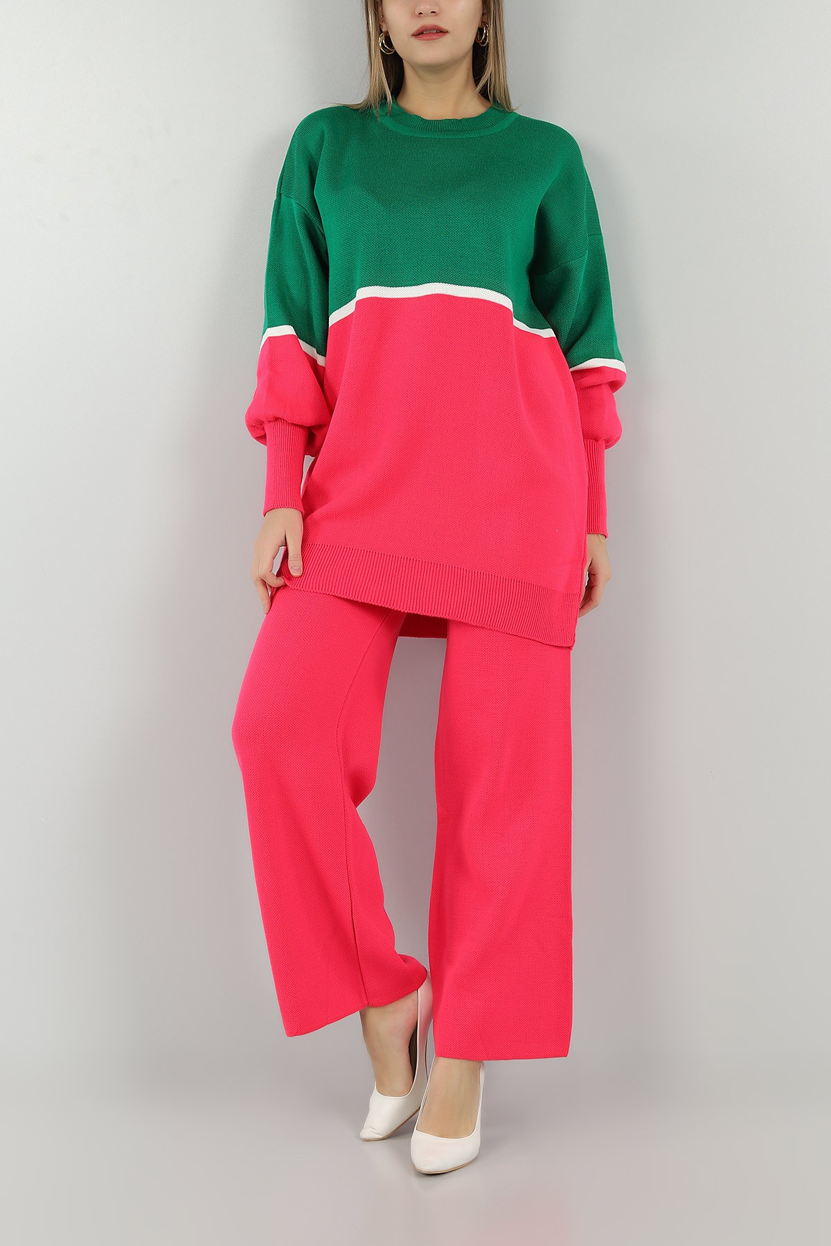 Fuşya Tunik Pantolon Triko İkili Takım 147163