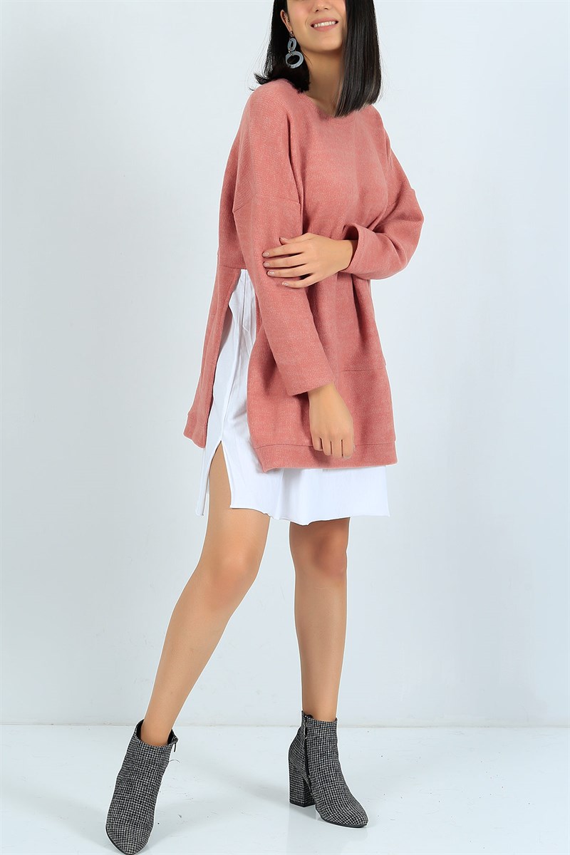 Garnili Cep Detay Pudra Tunik 23957B