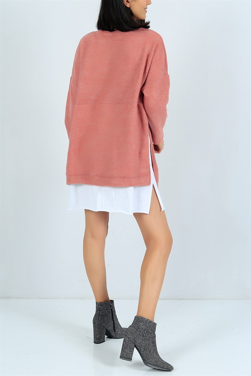Garnili Cep Detay Pudra Tunik 23957B