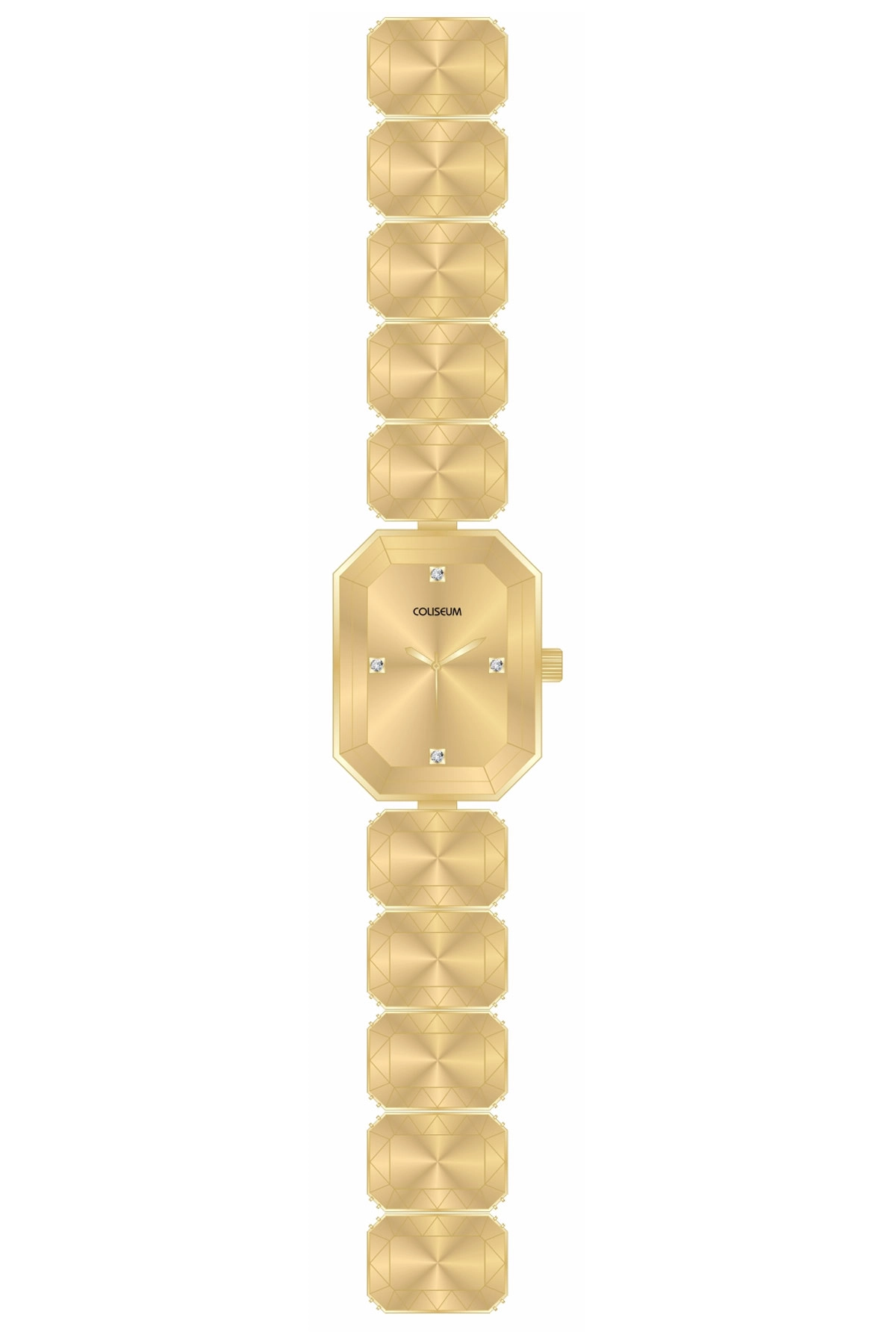 Gold Baget Taşlı Kordonlu Kadın Saat 434629