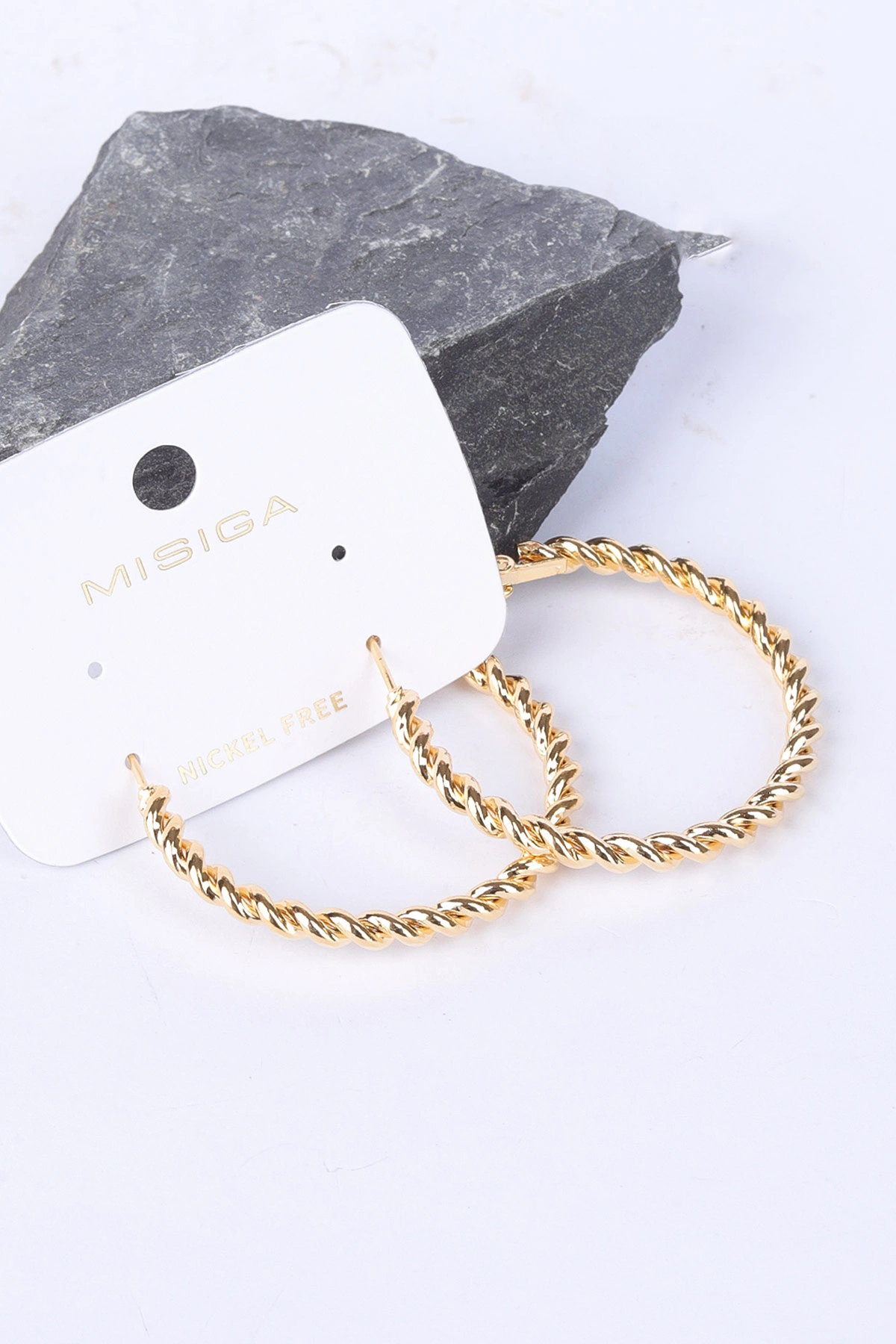 Gold Burgu Model Halka Küpe 330905