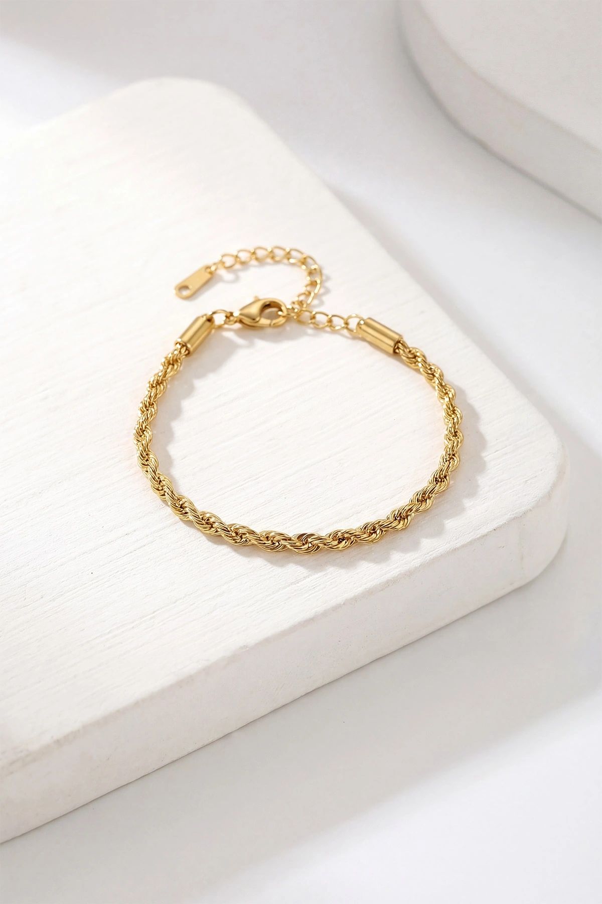 Gold Burgu Model Kalın Unisex Çelik Bileklik 431370