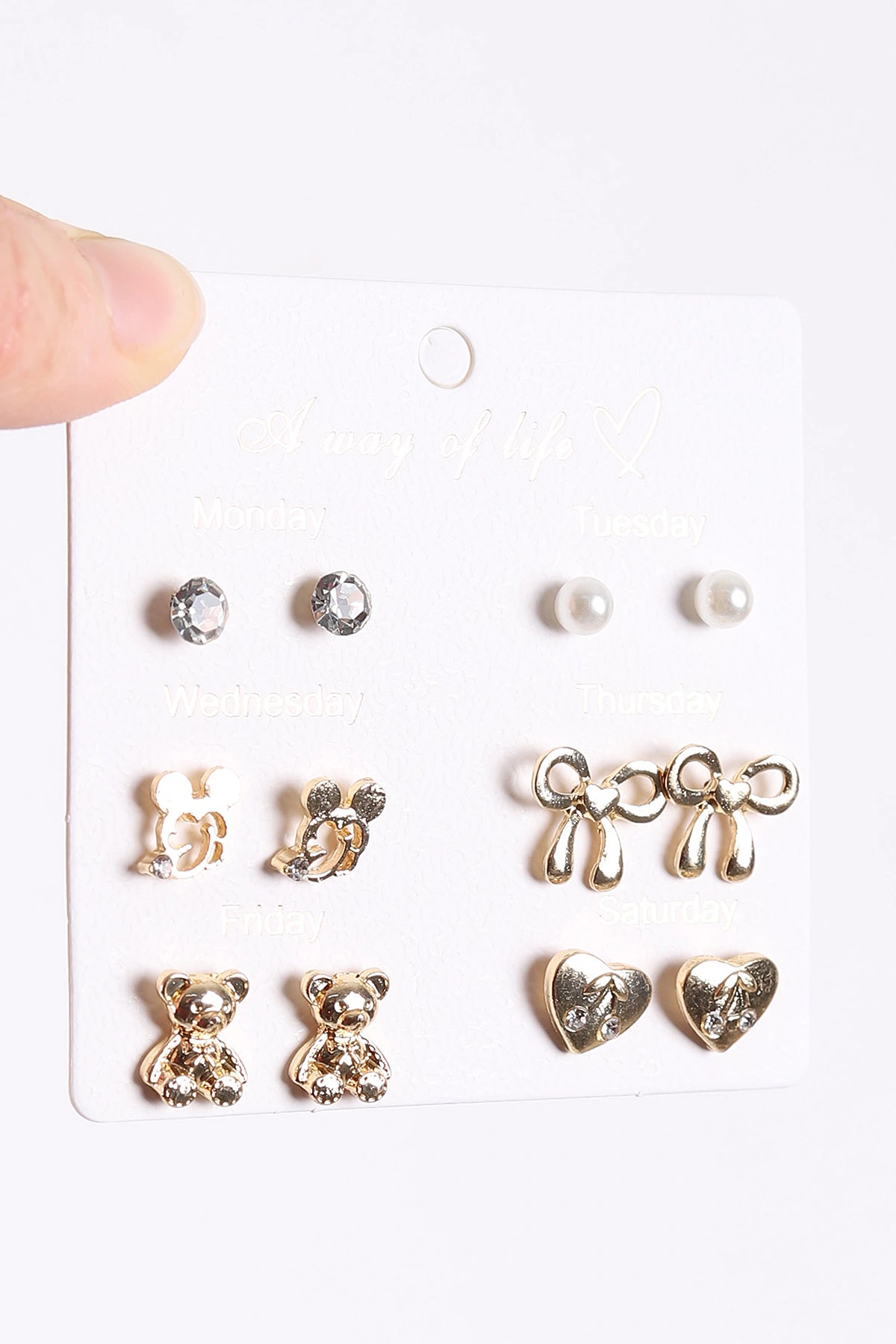 Gold Çoklu Karışık Model Küpe Seti 446820
