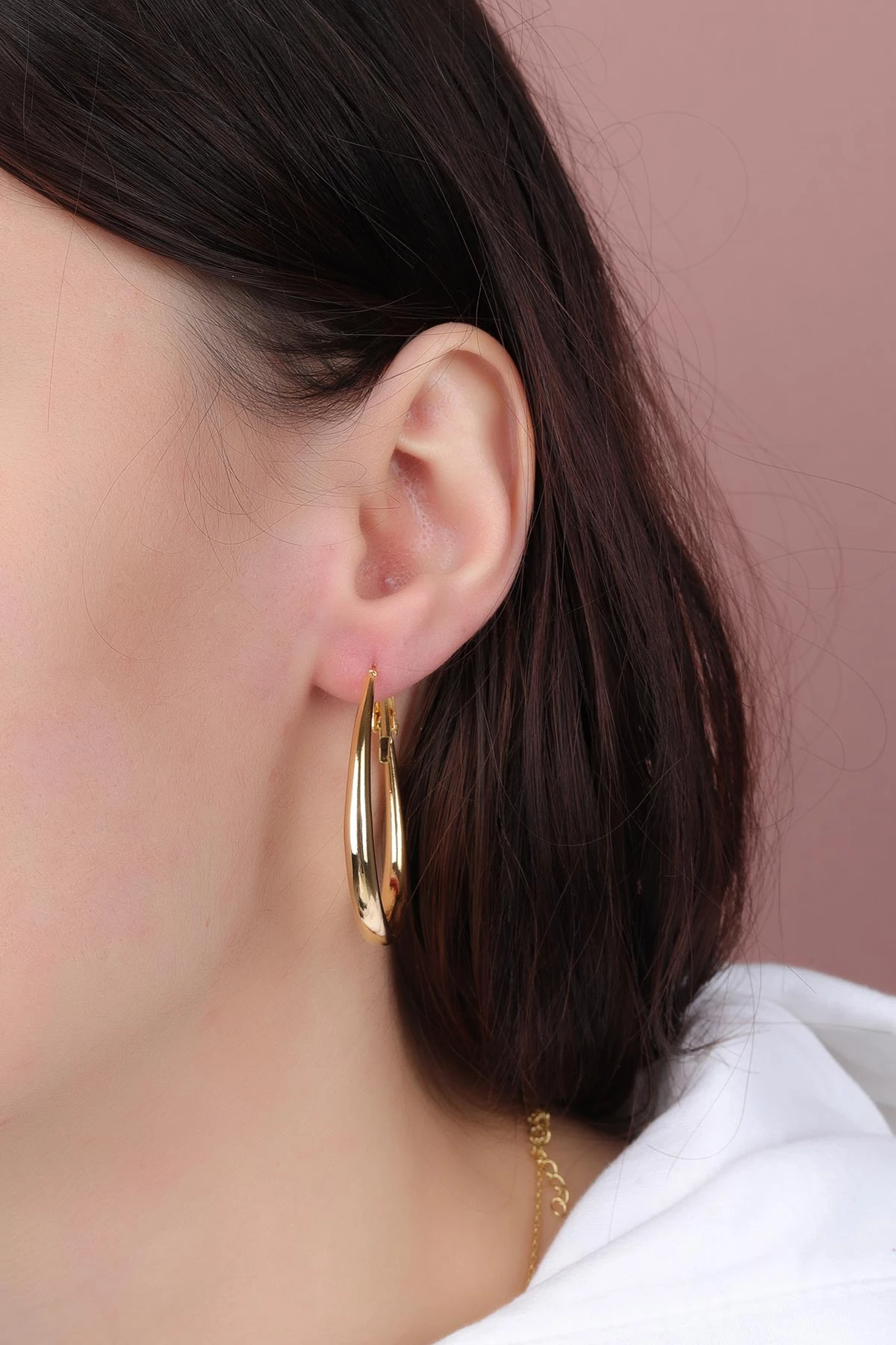 Gold Damla Model Küpe 330889