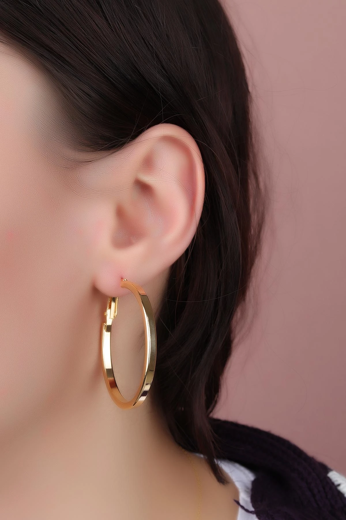 Gold Halka Küpe 330928