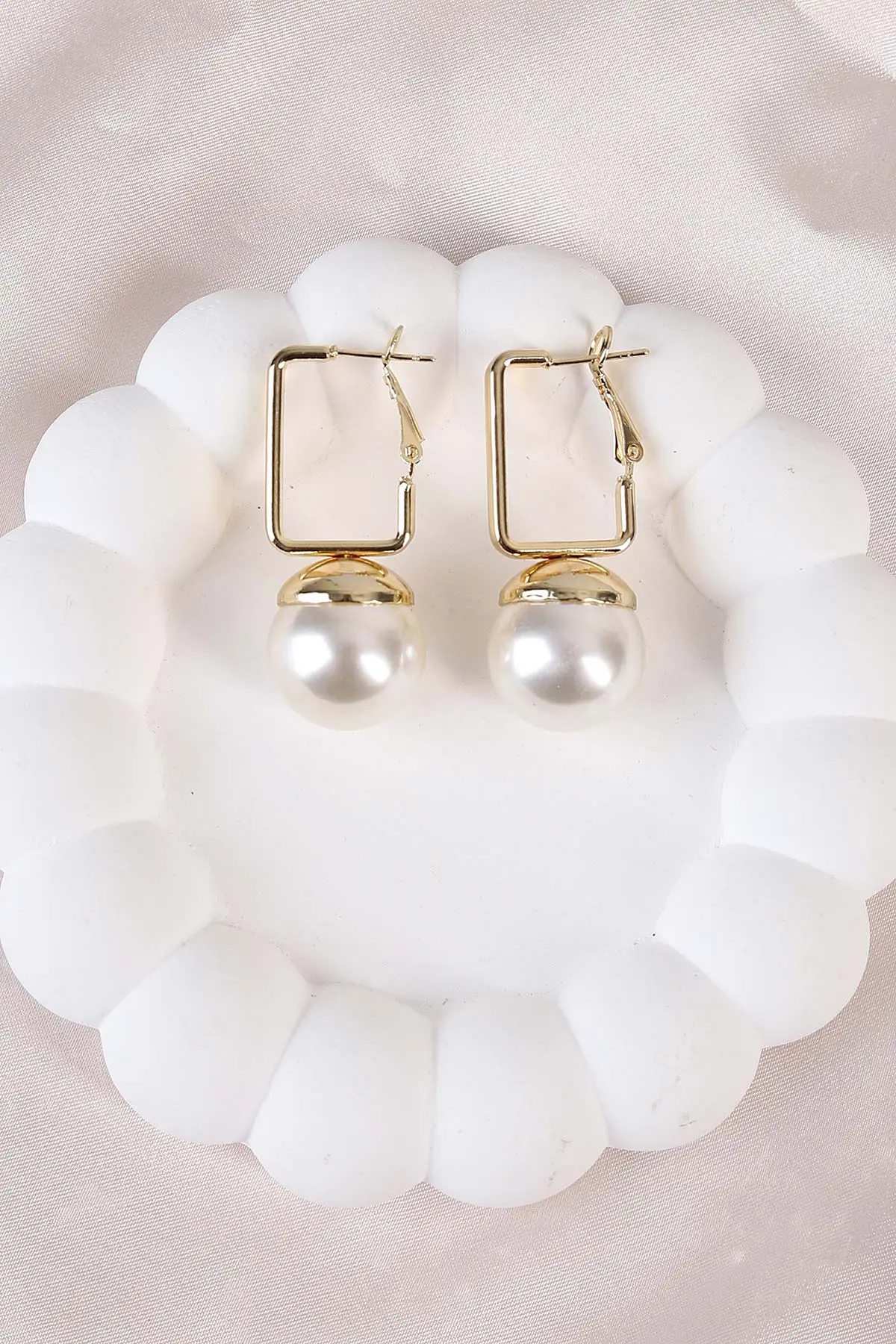 Gold İncili Küpe 486486
