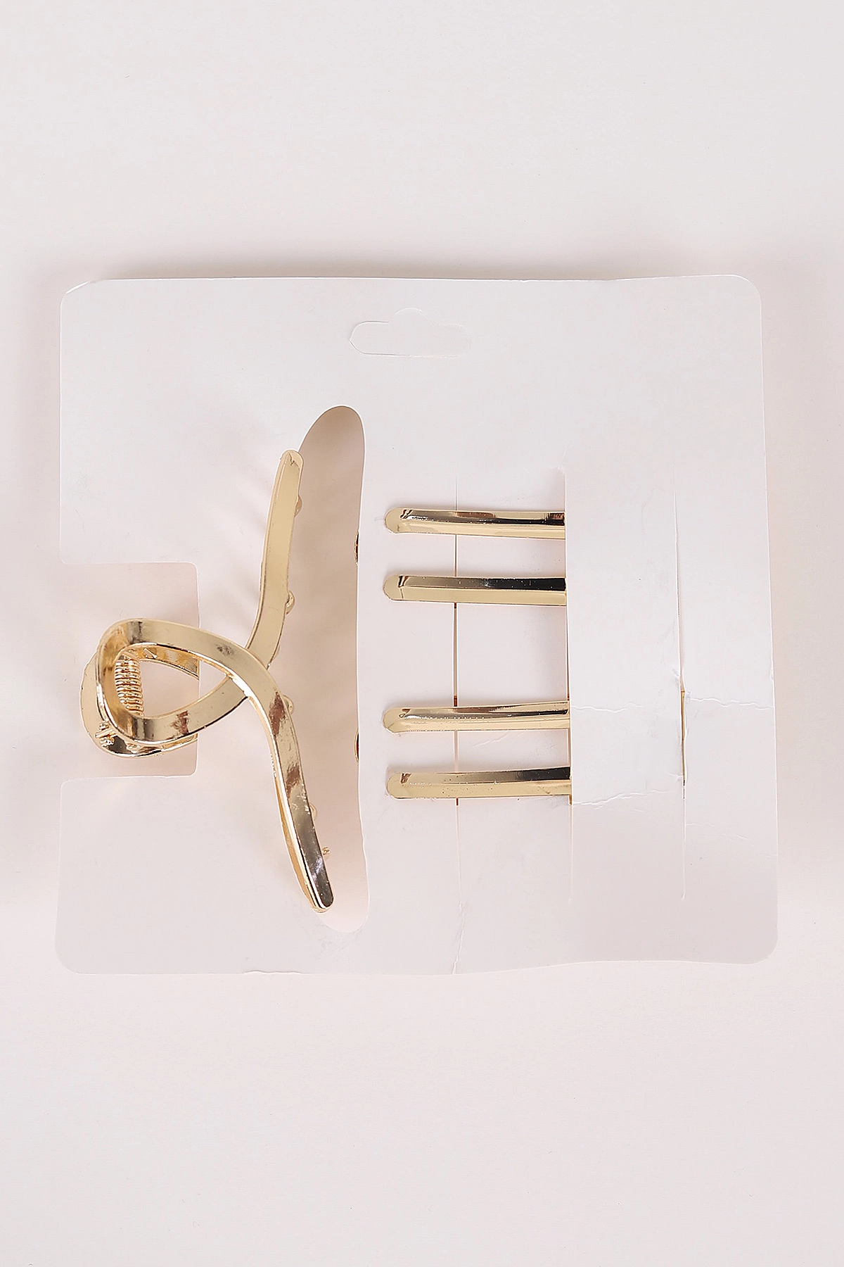 Gold Küçük Boy 3'lü Pens ve Metal Mandal Toka 463484
