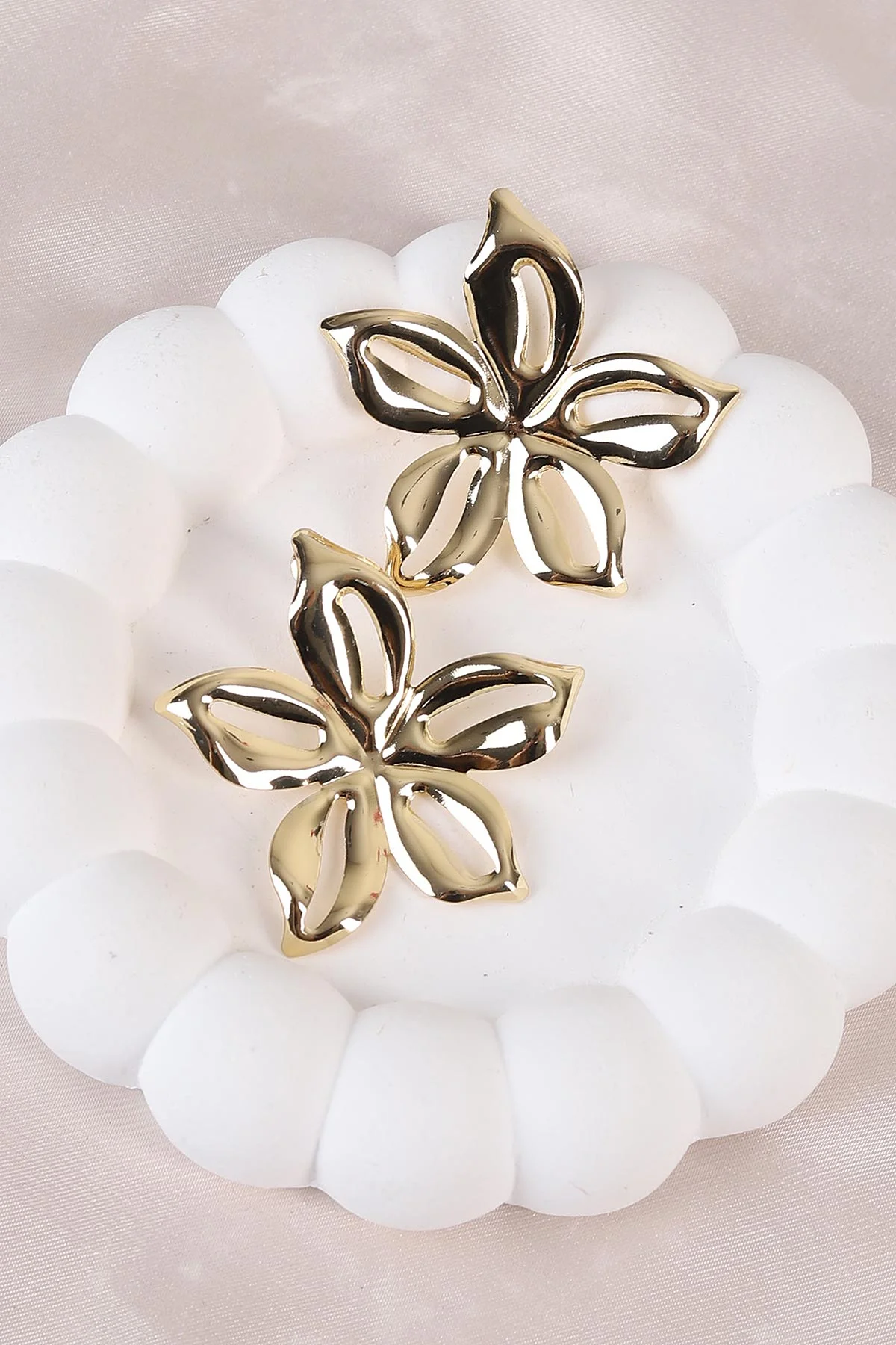Gold Metal Küpe 486483