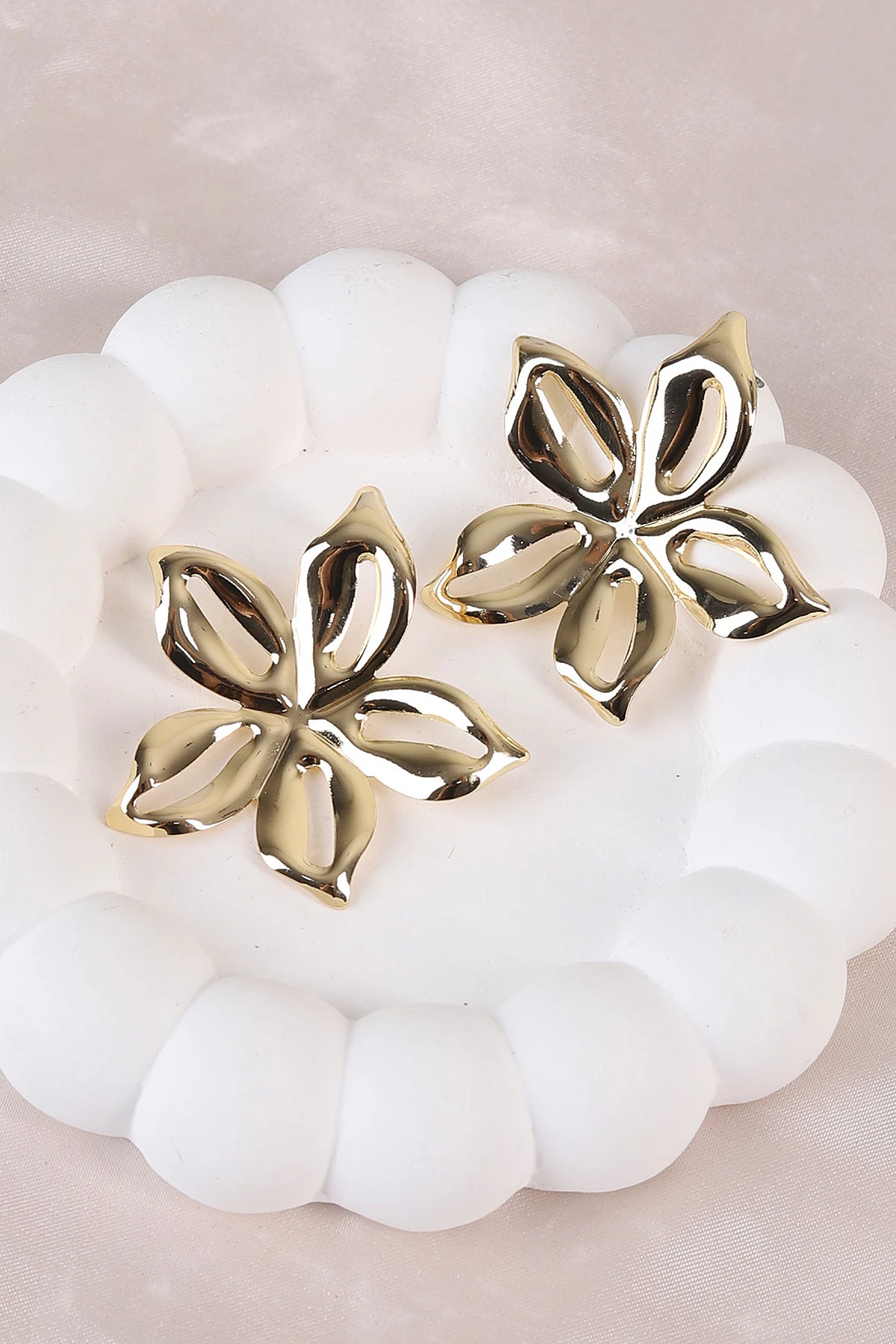 Gold Metal Küpe 486483