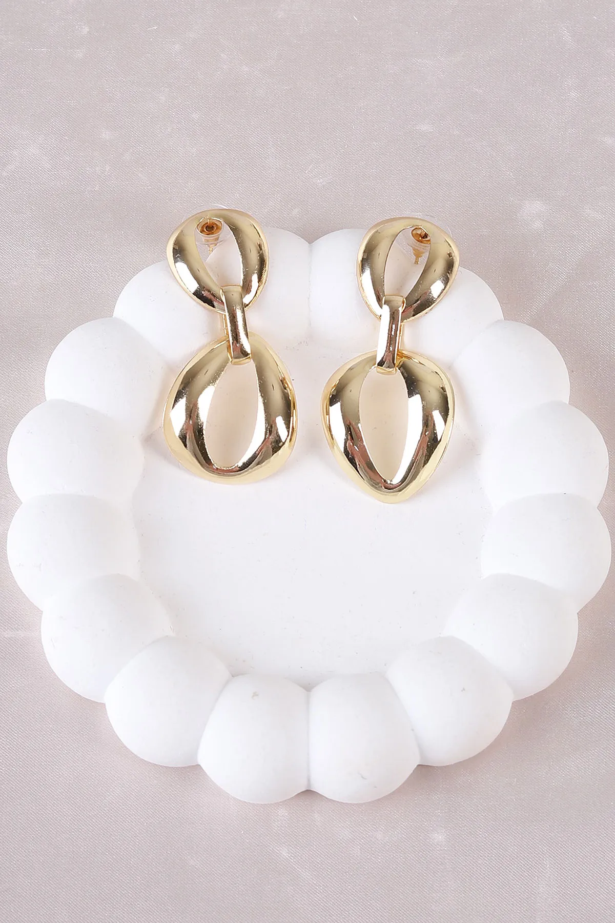 Gold Metal Küpe 498396