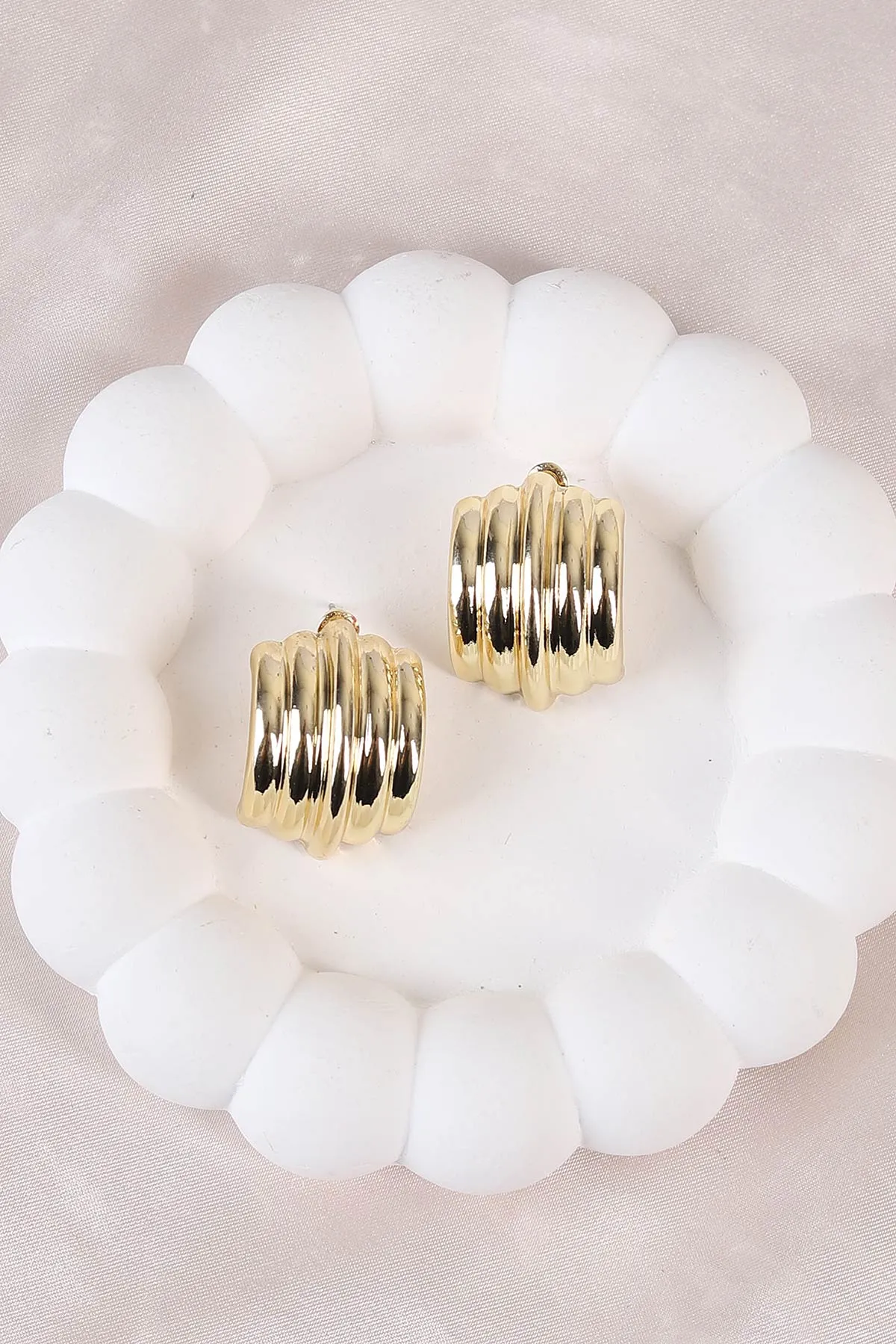 Gold Oval Küpe 486489