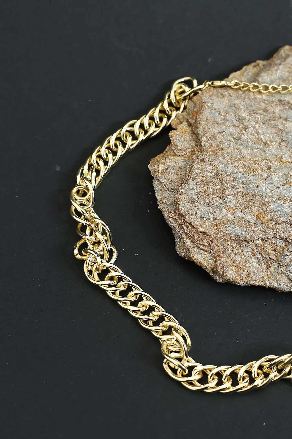 Gold Samanyolu Halka Zincir Model Kolye 299158