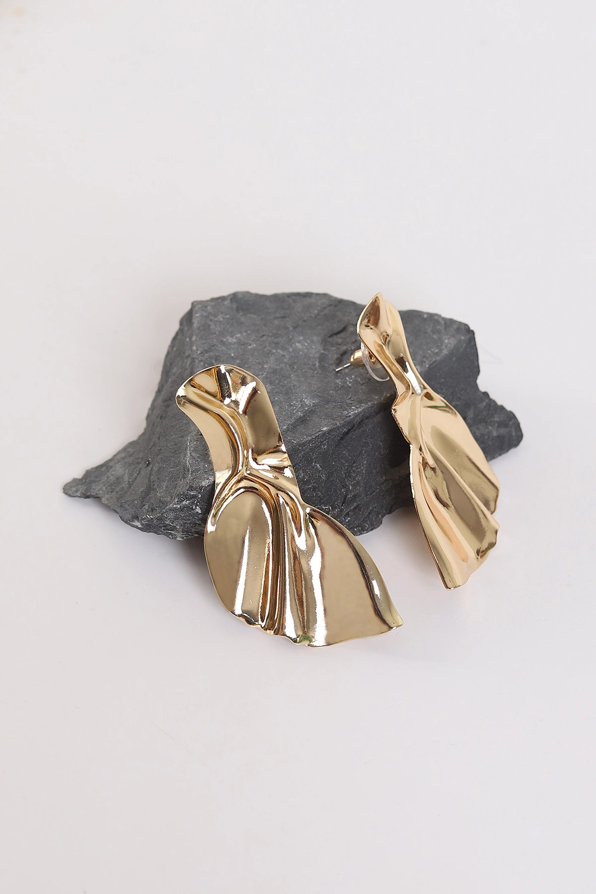 Gold Tasarım Plaka Küpe 272275