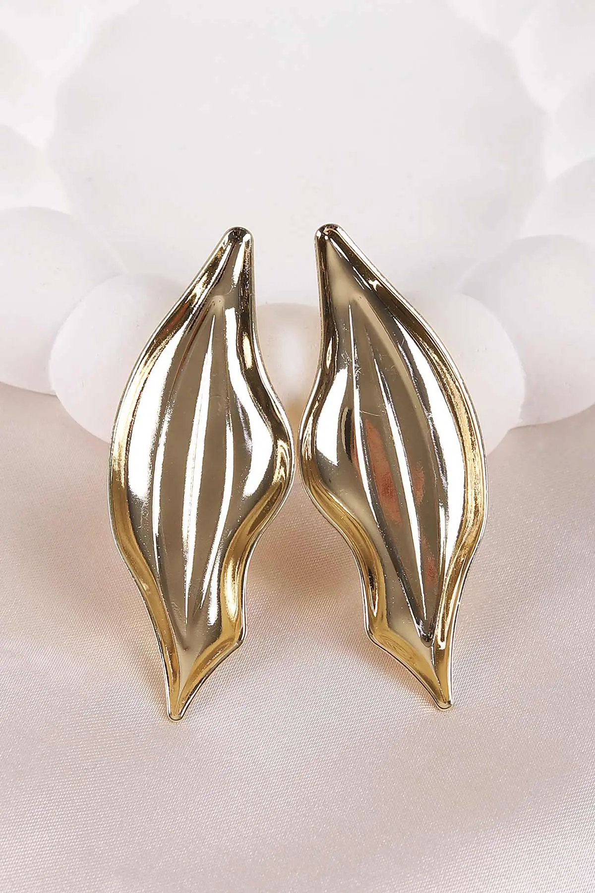 Gold Yaprak Küpe 450852