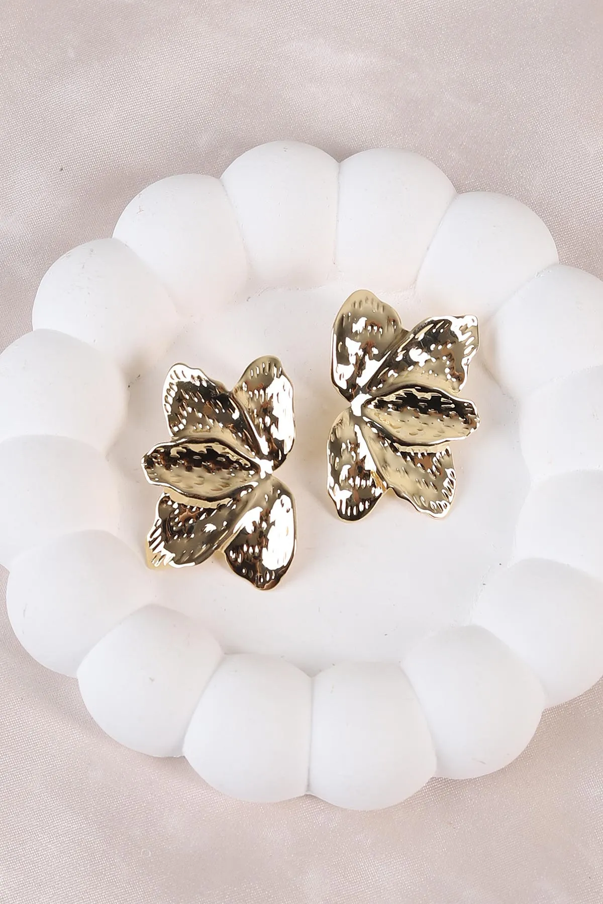 Gold Yaprak Küpe 486496