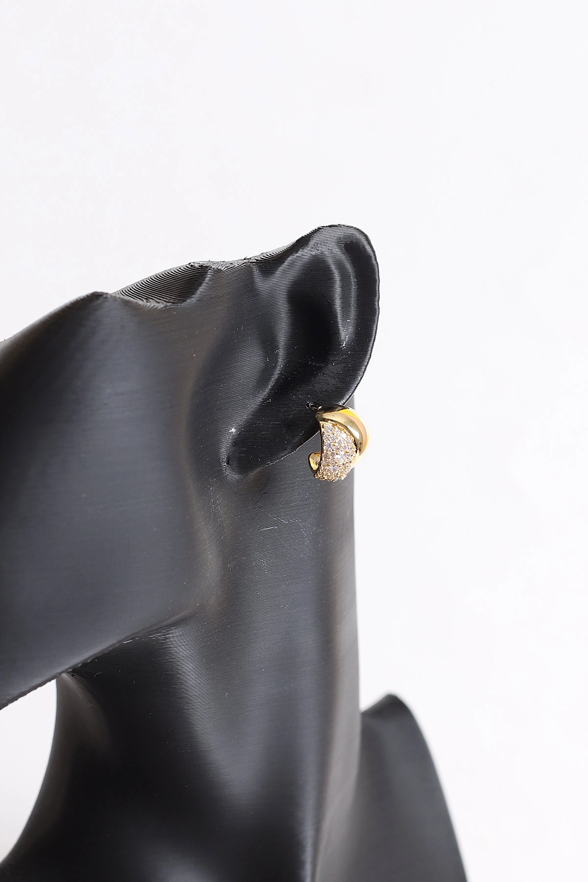 Gold Yarım Ay Model  Küpe 371032