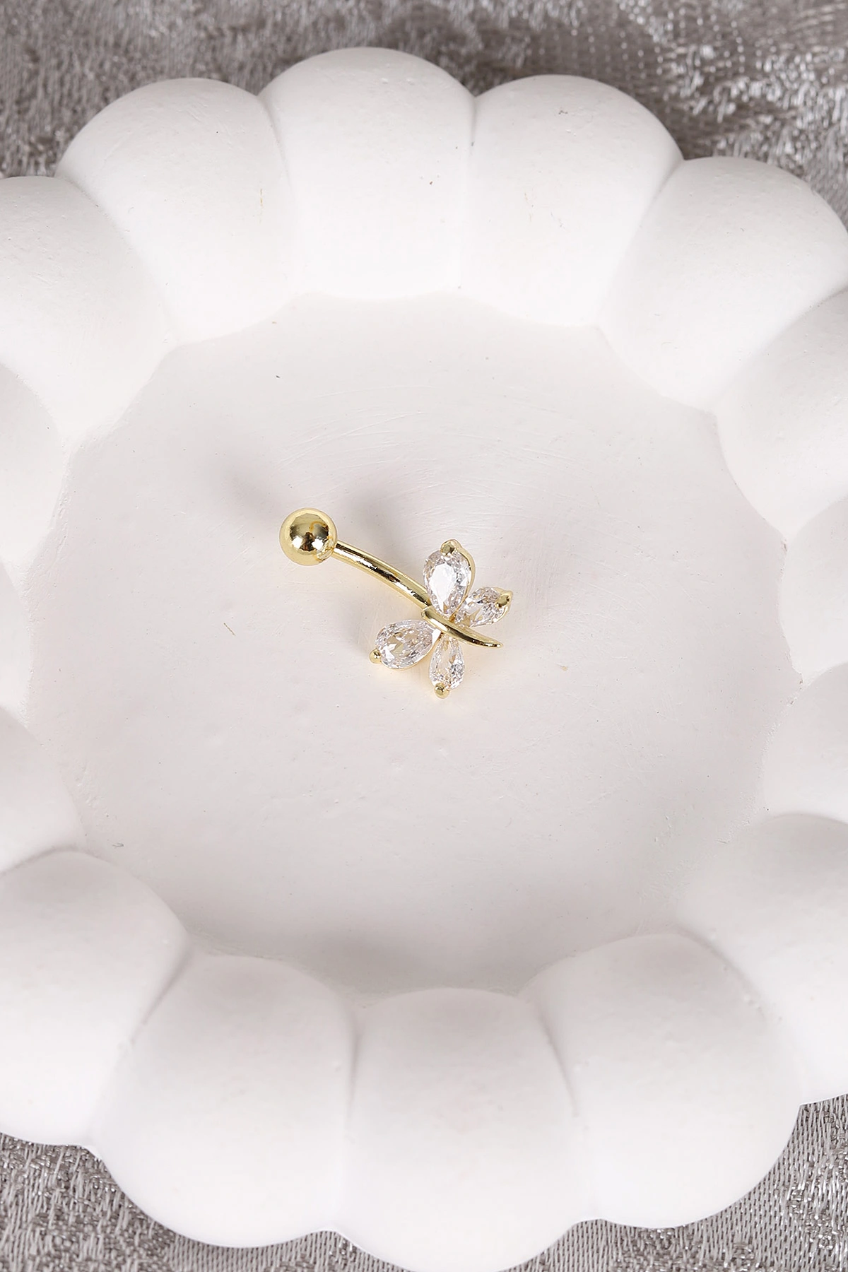 Gold Yusufçuk Model Göbek Piercingi 479600