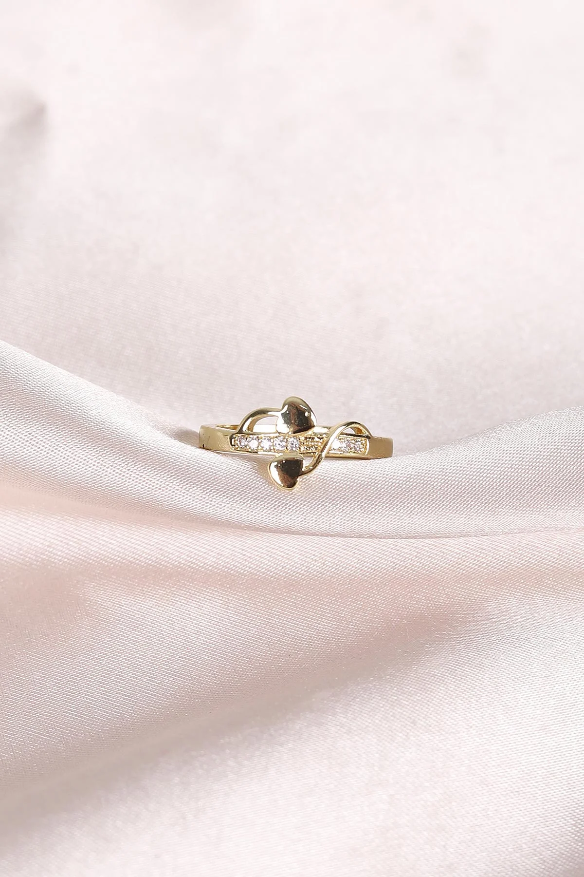 Gold Zirkon  Taşlı Ayarlanabilir Yüzük 479837
