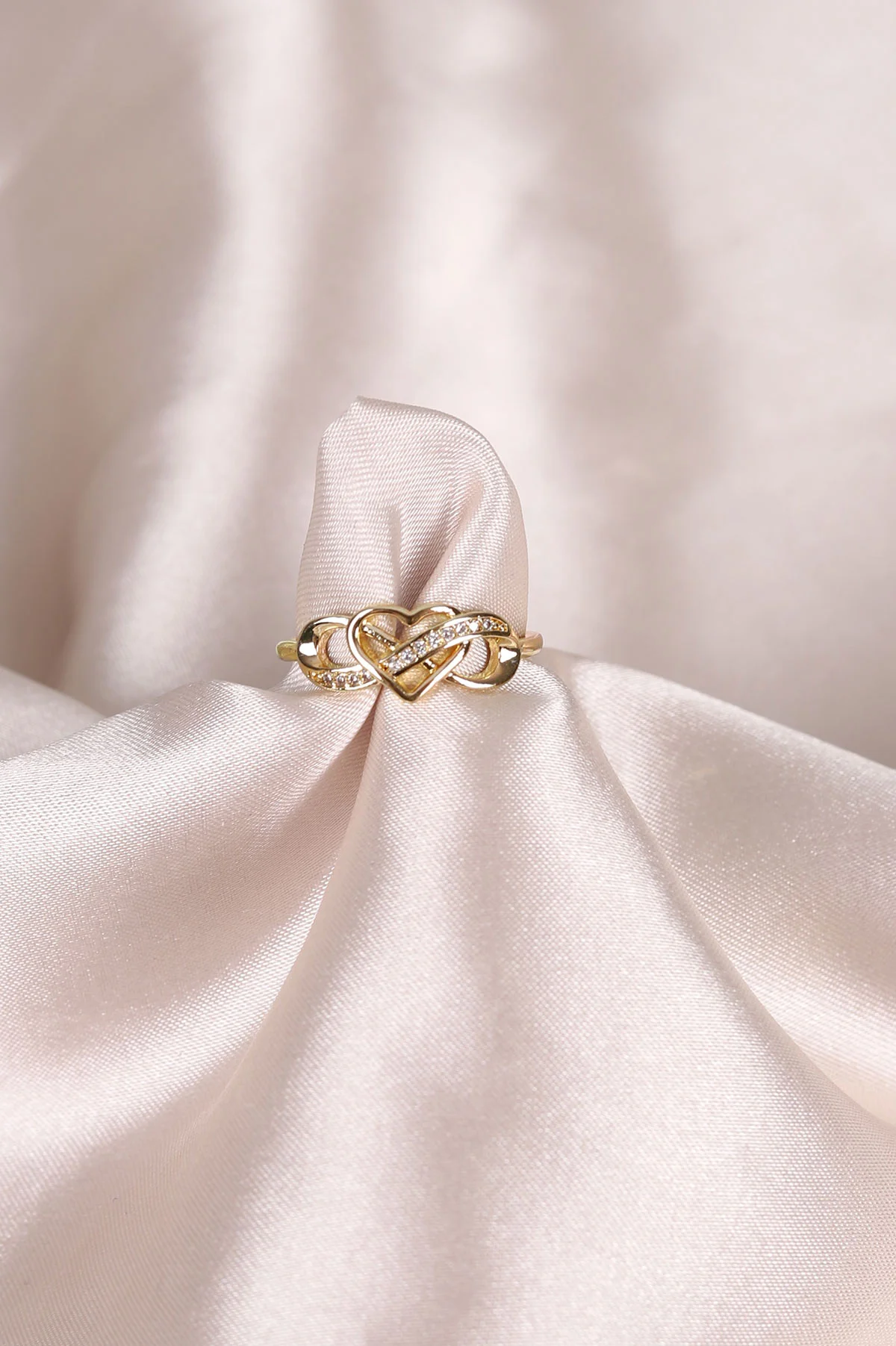 Gold Zirkon  Taşlı Ayarlanabilir Yüzük 479842