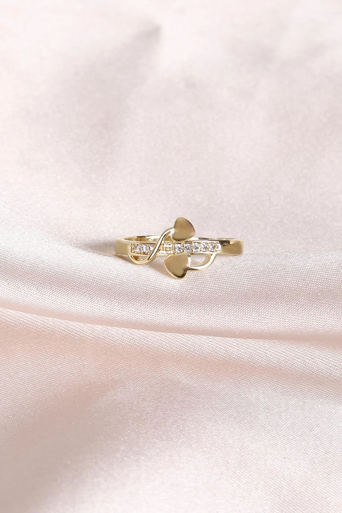 Gold Zirkon  Taşlı Ayarlanabilir Yüzük 479843
