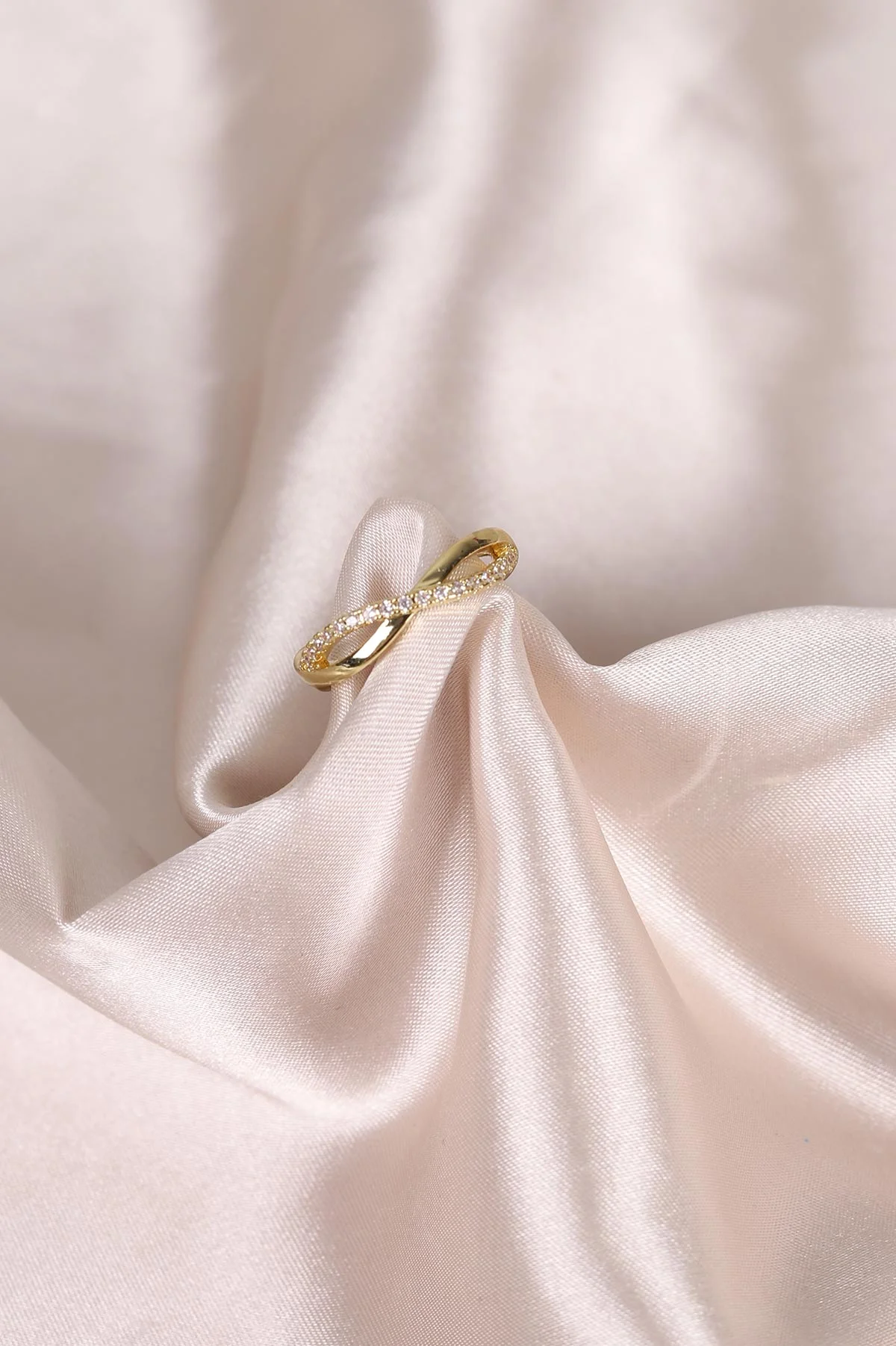 Gold Zirkon  Taşlı Ayarlanabilir Yüzük 479844
