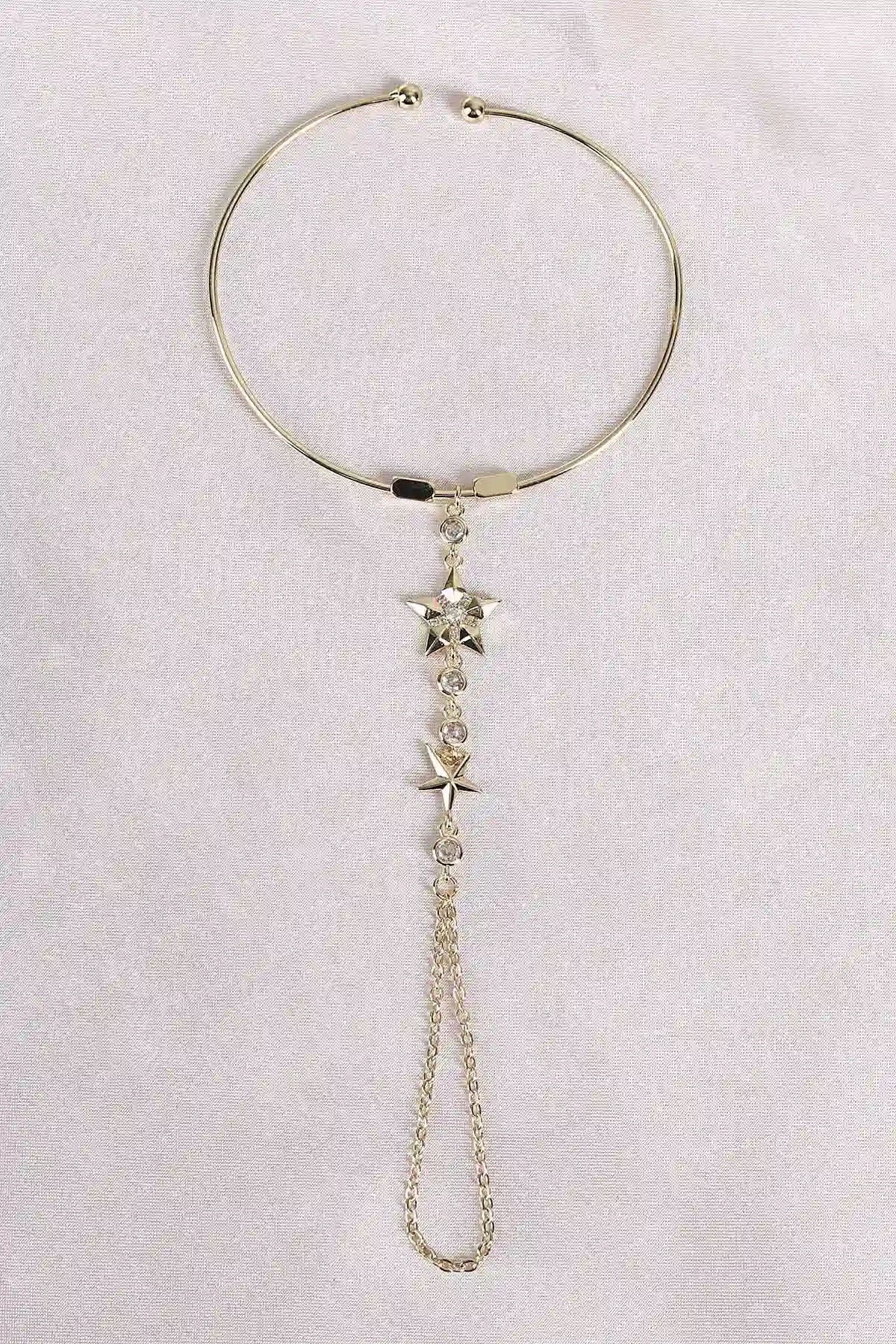 Gold Zirkon Taşlı Kelepçe Şahmeran 494593