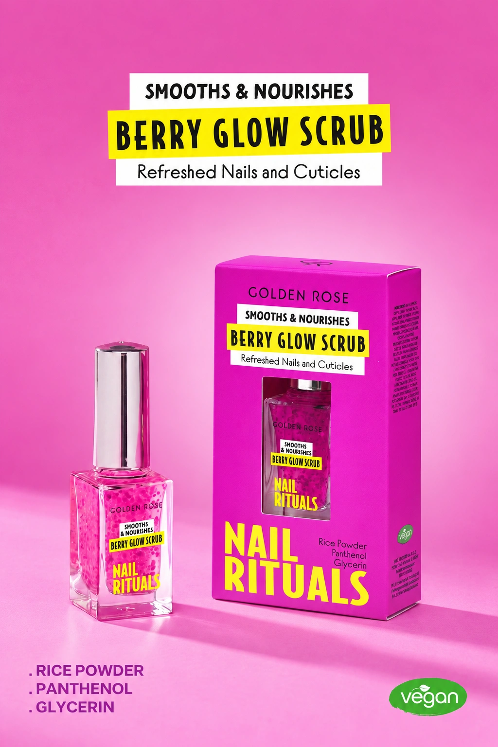 Golden Rose Nail Rituals Berry Glow Scrup - Pürüzsüzleştirici Tırnak ve Tırnak Eti Peelingi 497883