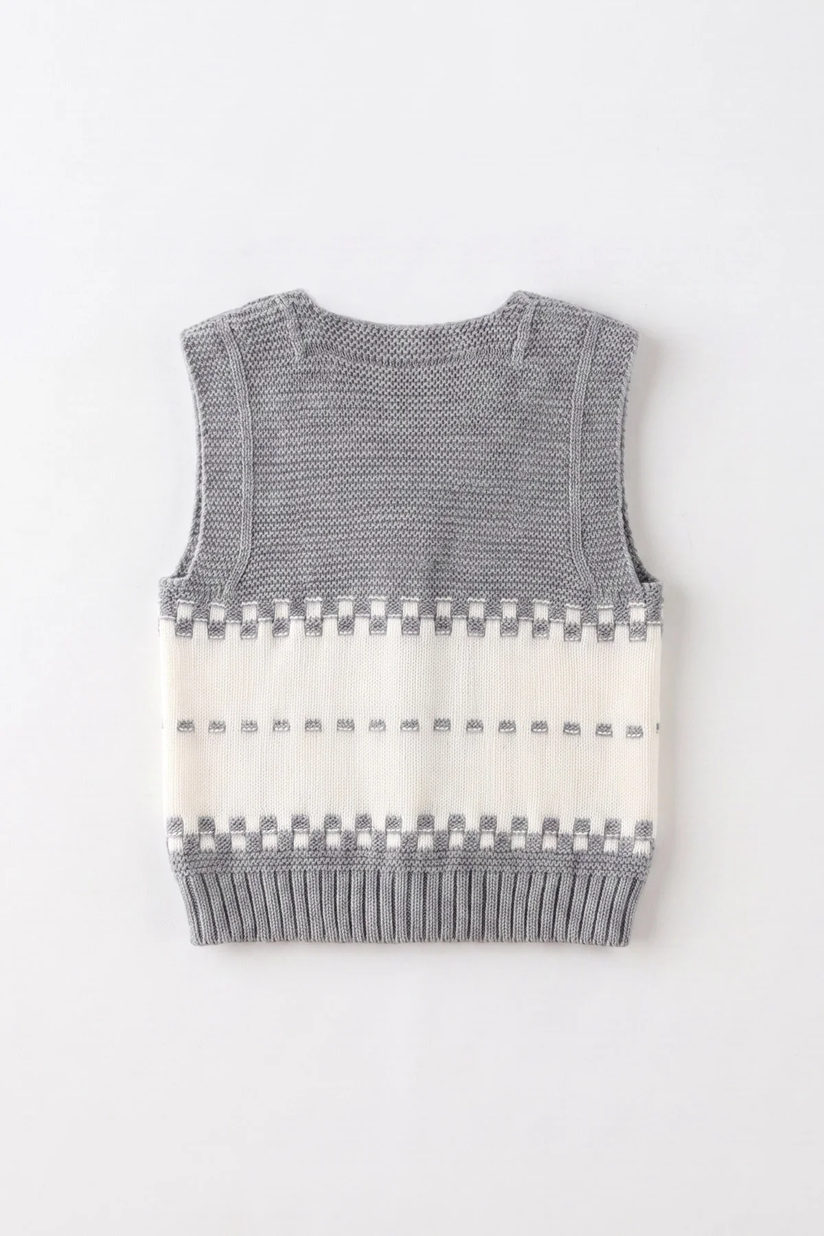 Gri (0-5 Yaş) Araba Motifli Triko Erkek Çocuk&Bebek Yelek 474867