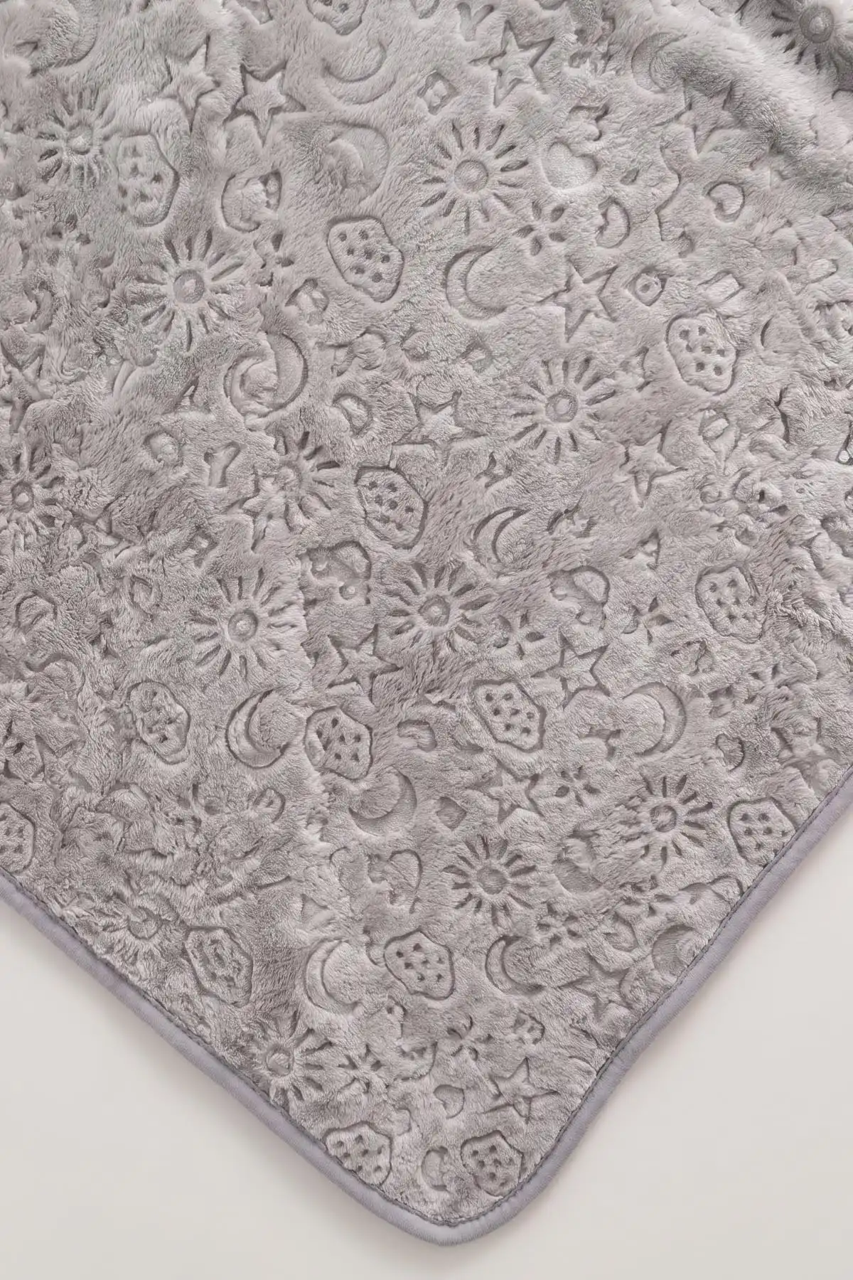 Gri (100*120 cm)Desenli Peluş Battaniye 493687