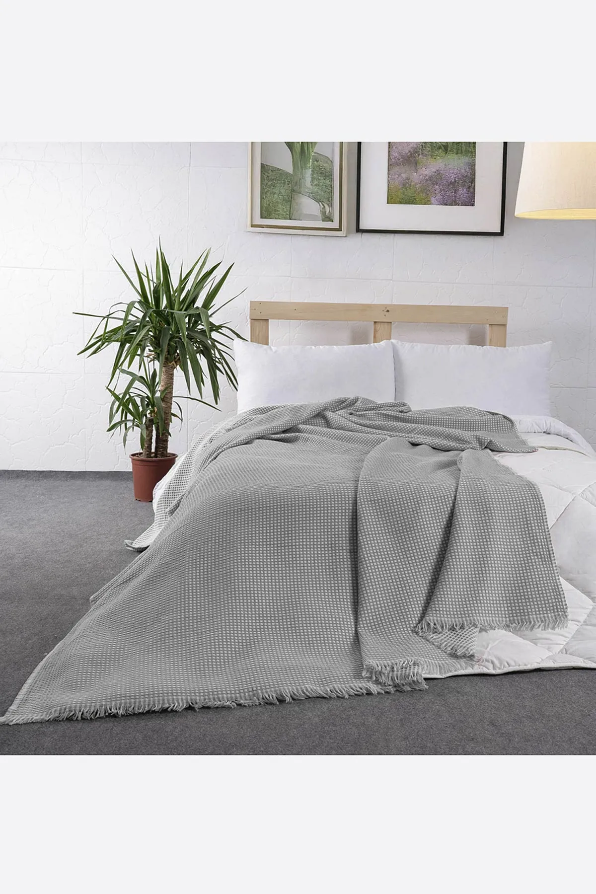 Gri 160x210 Cm Bella Home Tek Kişilik Lora Pike 360401