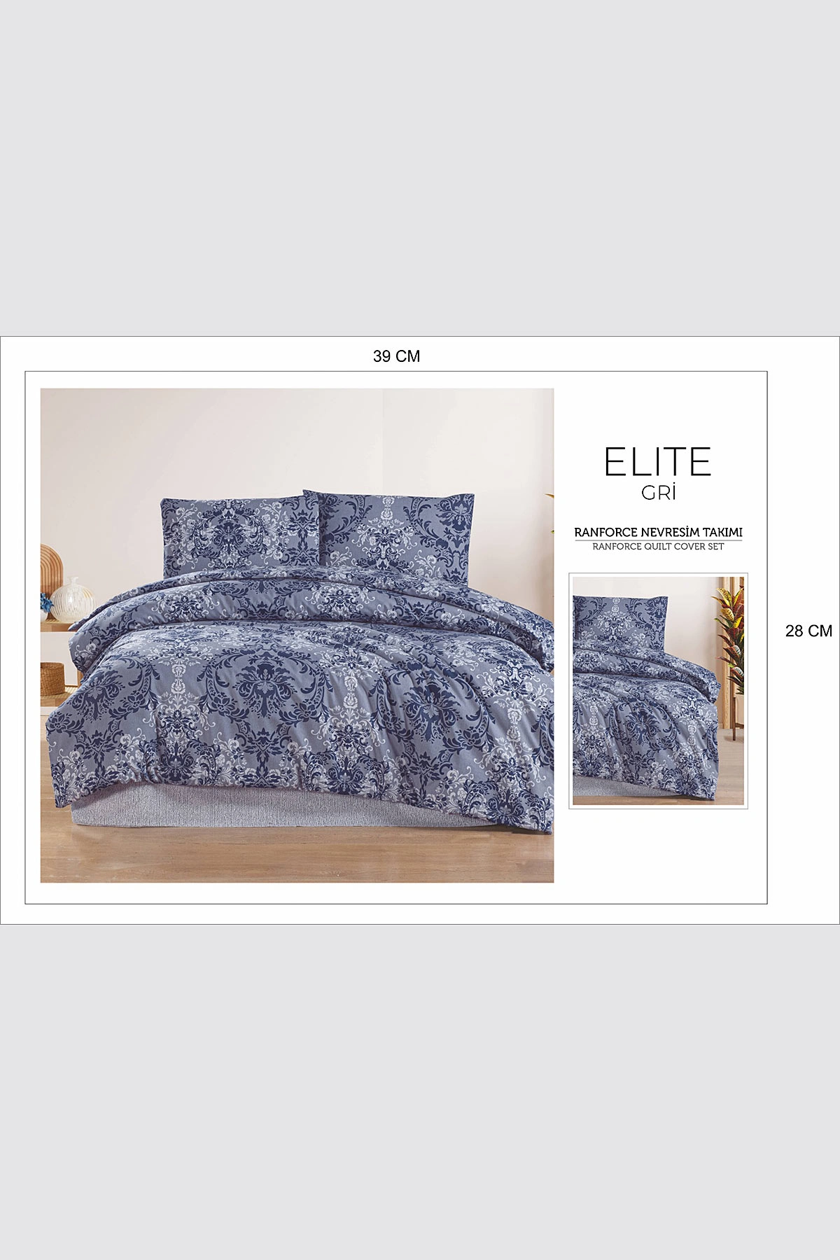 Gri 160x220 Cm Bella Home Tek Kişilik New Box Nevresim Takımı 446720