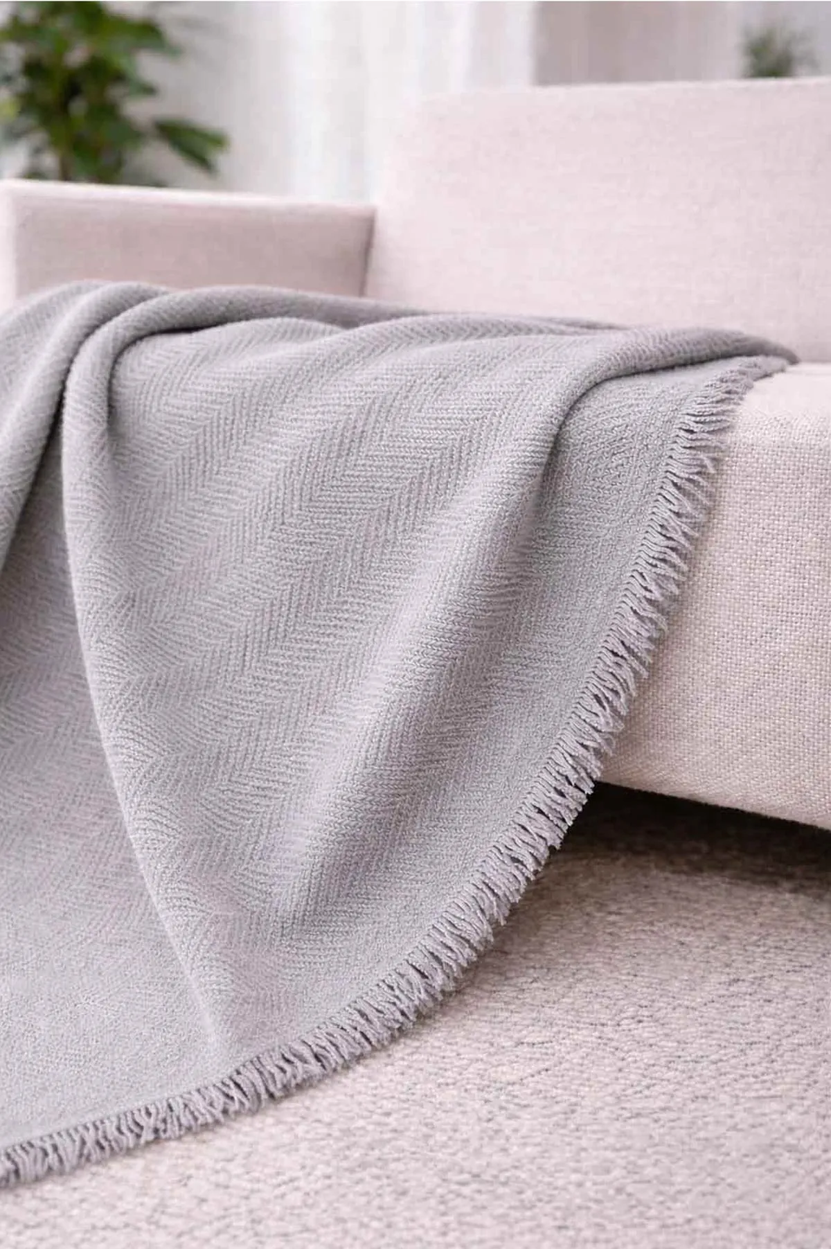 Gri 170x200 Cm Bella Home Çok Amaçlı Örtü - Koltuk Örtüsü - Pike 434791