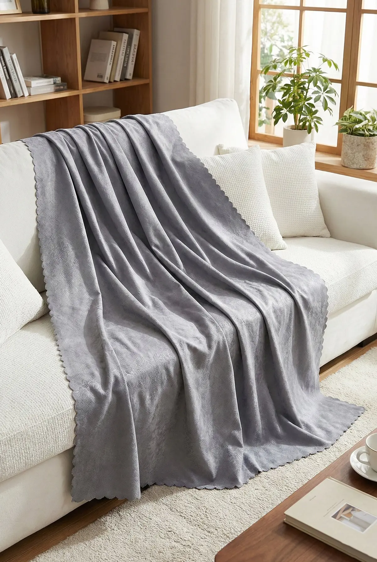 Gri 170x210 Cm Embos Süngerli Koltuk Örtüsü 424614