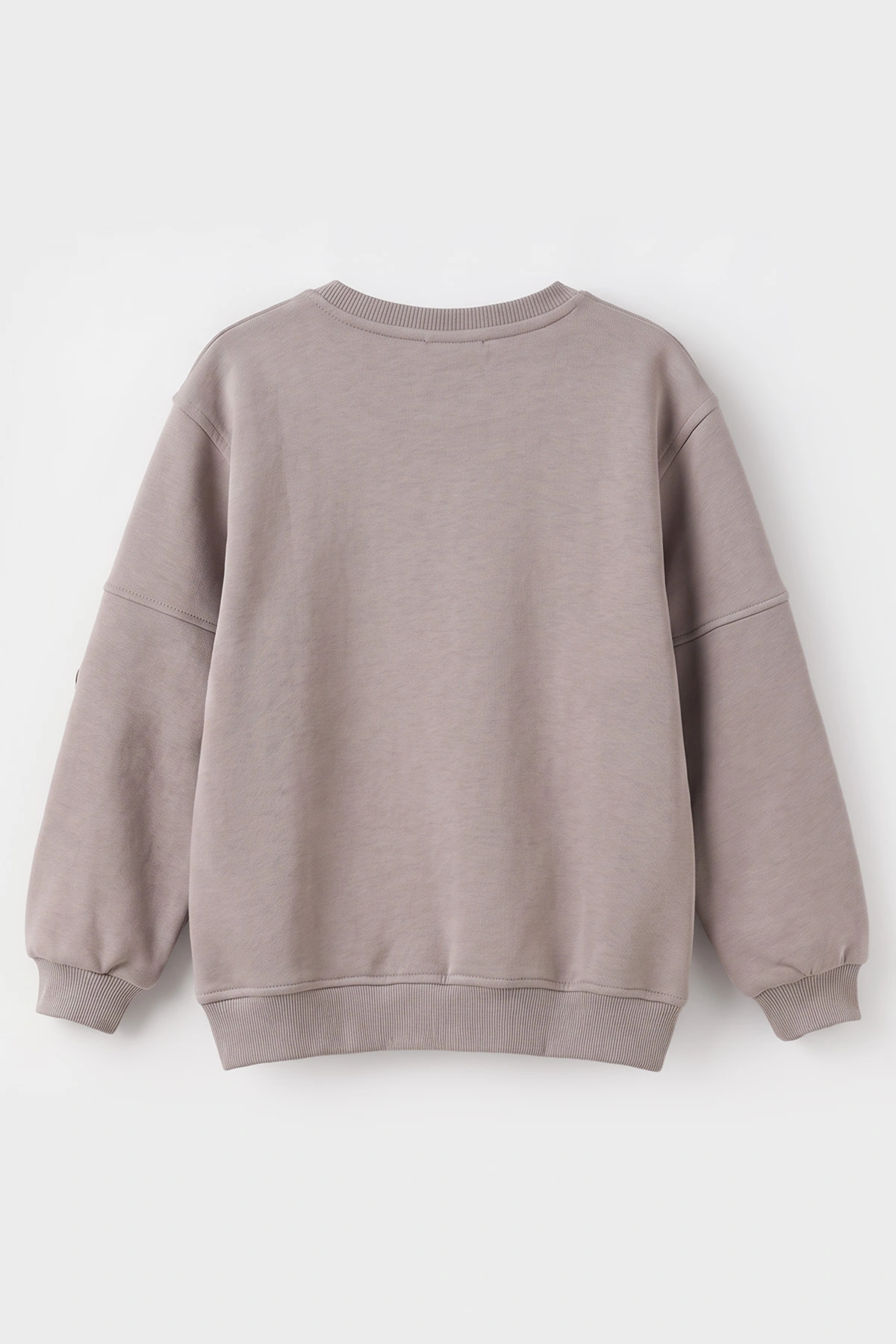Gri (2-12 Yaş) Confident Kabartma Baskılı 3 İp Şardonlu Erkek Çocuk Sweatshirt 486882