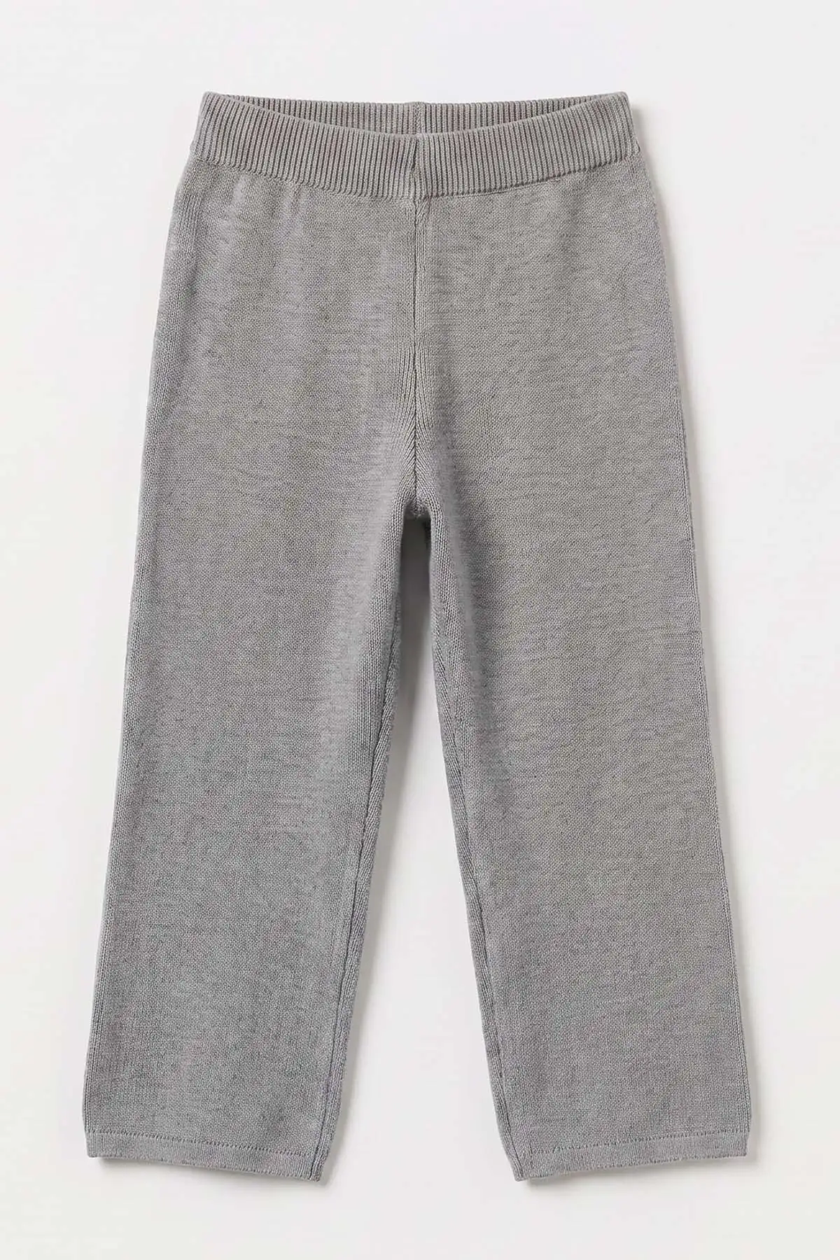 Gri (2-8 Yaş) Boru Paça Triko Kız Çocuk Pantolon 474582