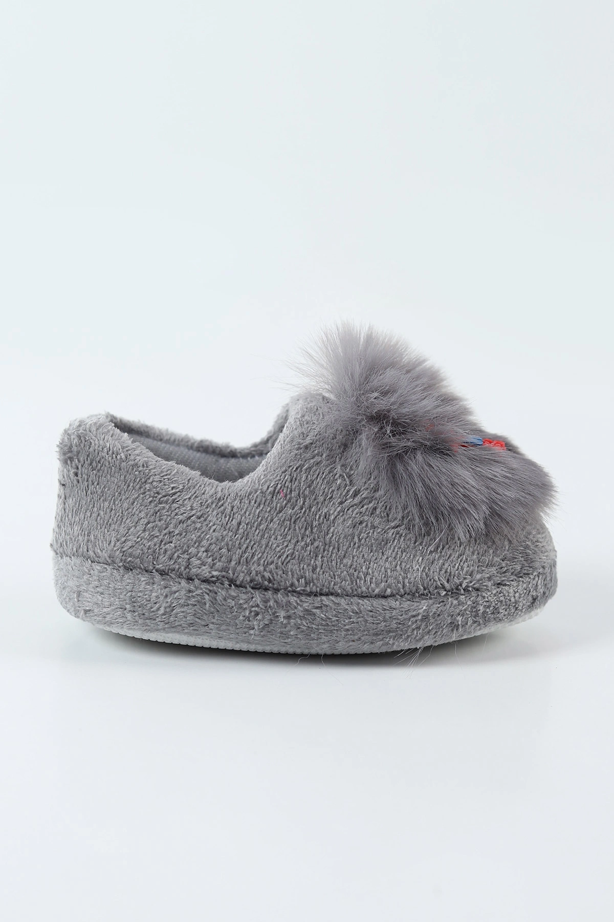 Gri ( 21 - 24 ) Peluş Figürlü Erkek Bebek Panduf 495165