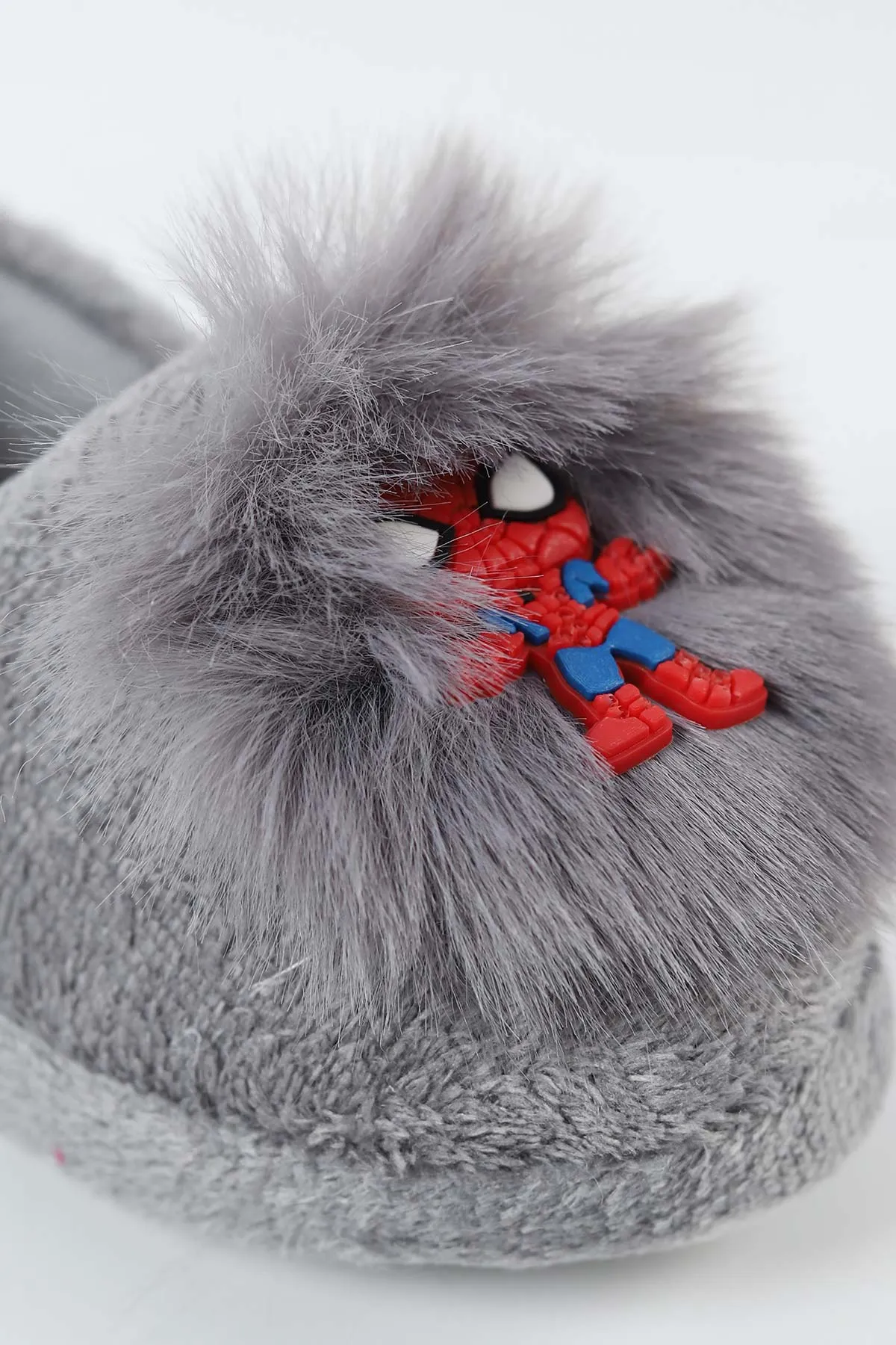 Gri ( 21 - 24 ) Peluş Figürlü Erkek Bebek Panduf 495165