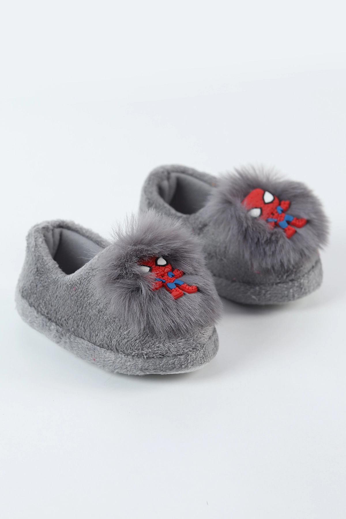 Gri ( 21 - 24 ) Peluş Figürlü Erkek Bebek Panduf 495165