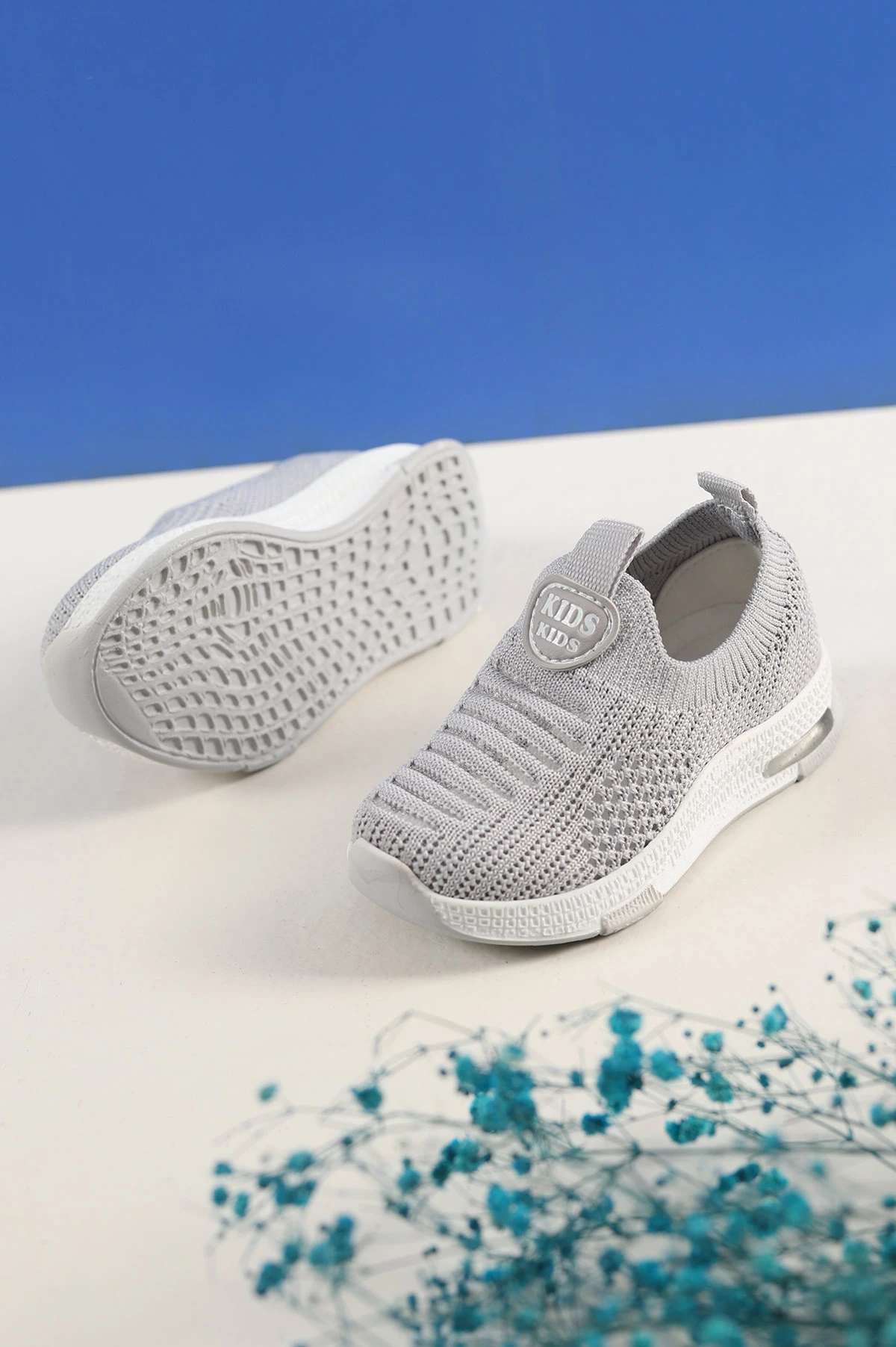 Gri (21-25 Bebe) Triko Işıklı Bebe Spor Ayakkabı 248796