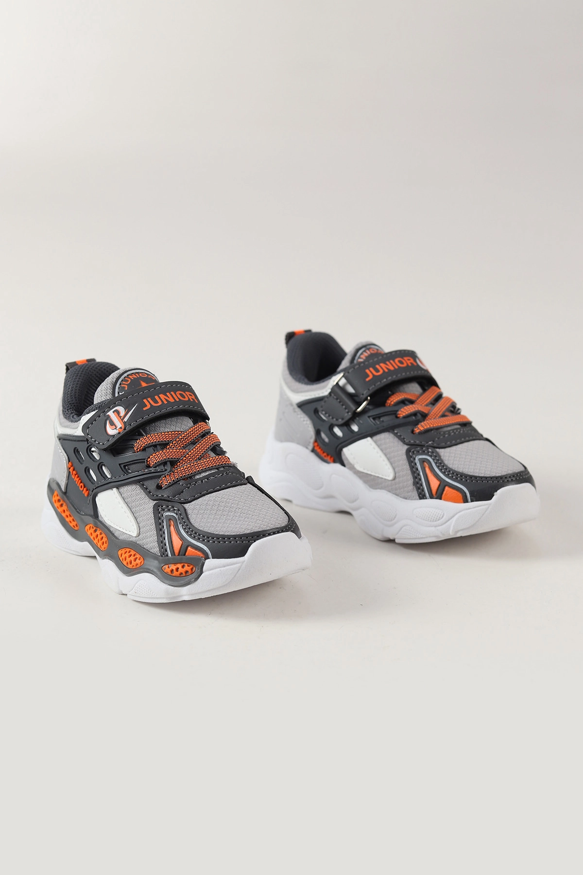 Gri ( 26 - 30 ) Cırt Bantlı Bağcıklı Erkek Çocuk Spor Ayakkabı 465361