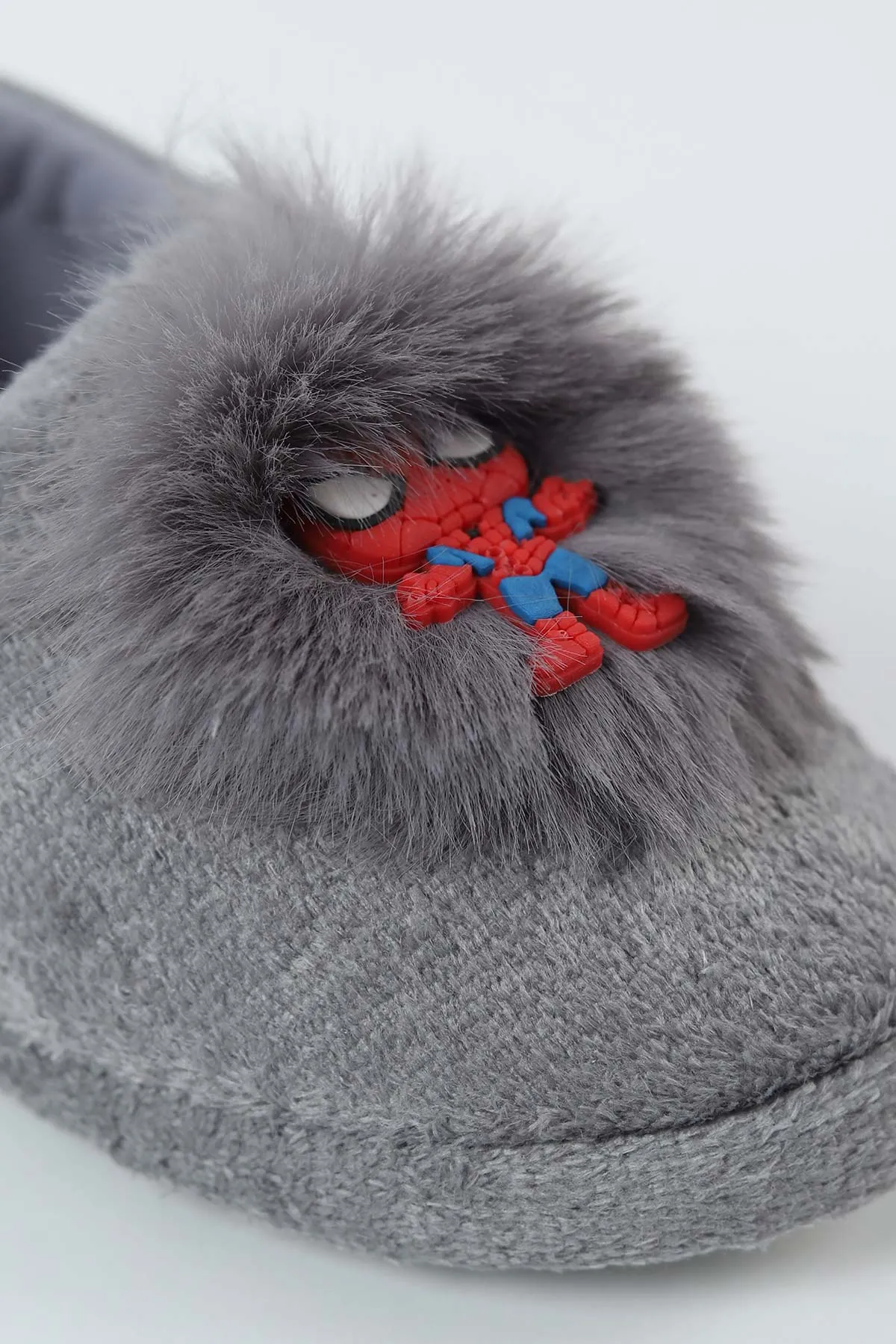 Gri ( 29 - 34 ) Peluş Figürlü Erkek Çocuk Panduf 495164