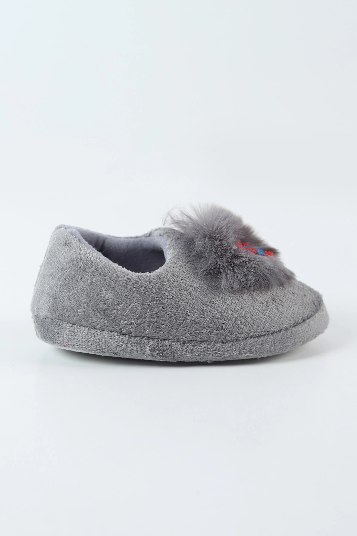 Gri ( 29 - 34 ) Peluş Figürlü Erkek Çocuk Panduf 495164