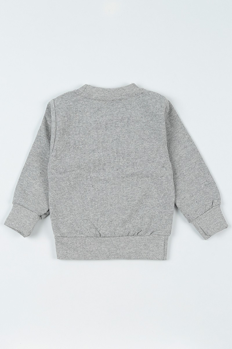 Gri (3-12 Yaş) Love Baskılı Kız Çocuk Sweatshirt 92596