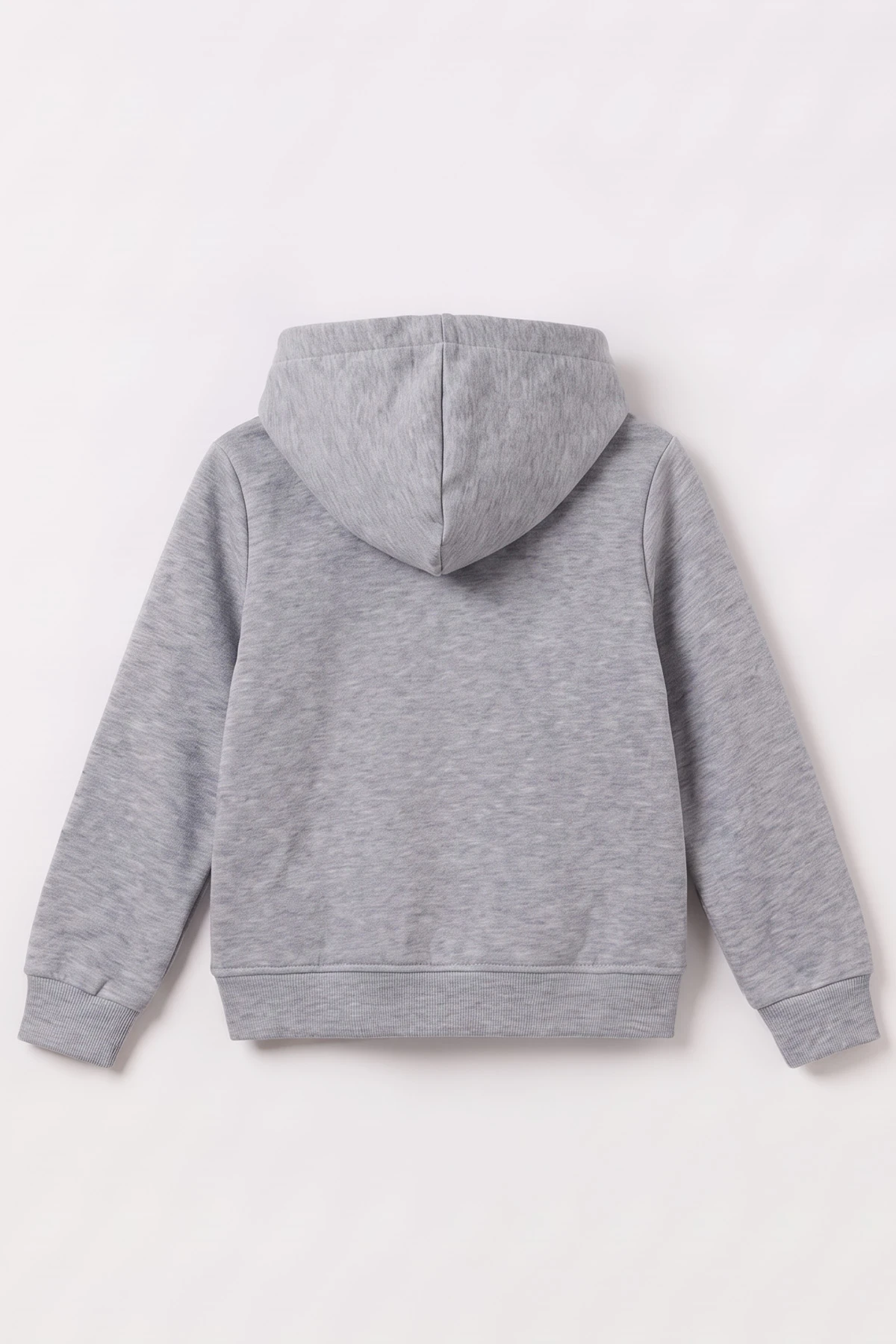 Gri (3-12 Yaş) Süzene Palmiye Nakışlı Kapüşonlu  3 İp Şardonlu Erkek Çocuk Sweatshirt 478784