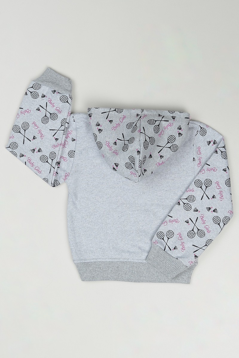 Gri (3-7 Yaş) Baby Girls Baskılı Kız Çocuk Sweatshirt 84748