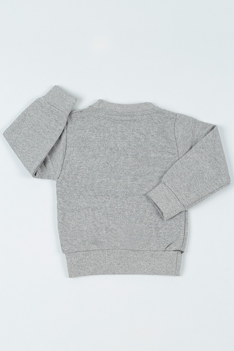 Gri (3-7 Yaş) Love Baskılı Kız Çocuk Sweatshirt 92590