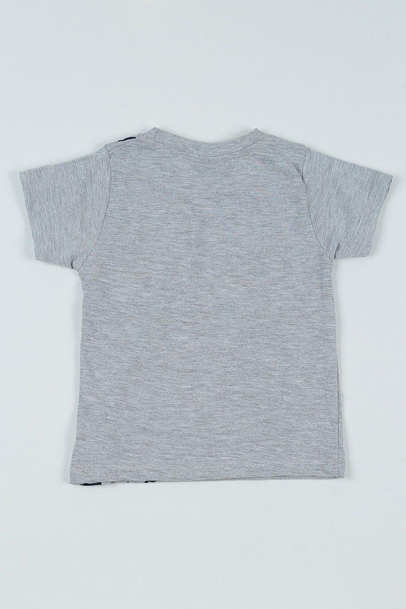 Gri (3-7 Yaş) Street Style Erkek Çocuk Tişört 94536