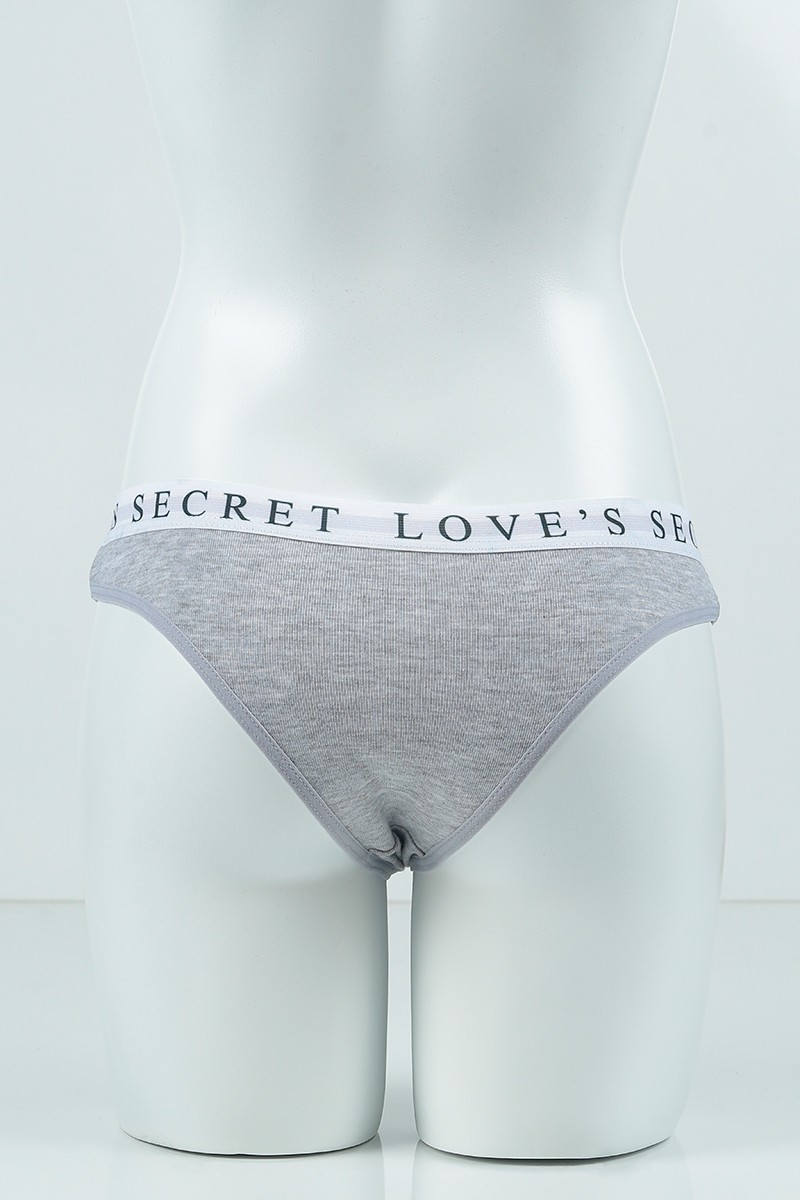 Gri 4405 Brazilian Bikini Ribana Bel Baskılı Lastikli Külot 99873